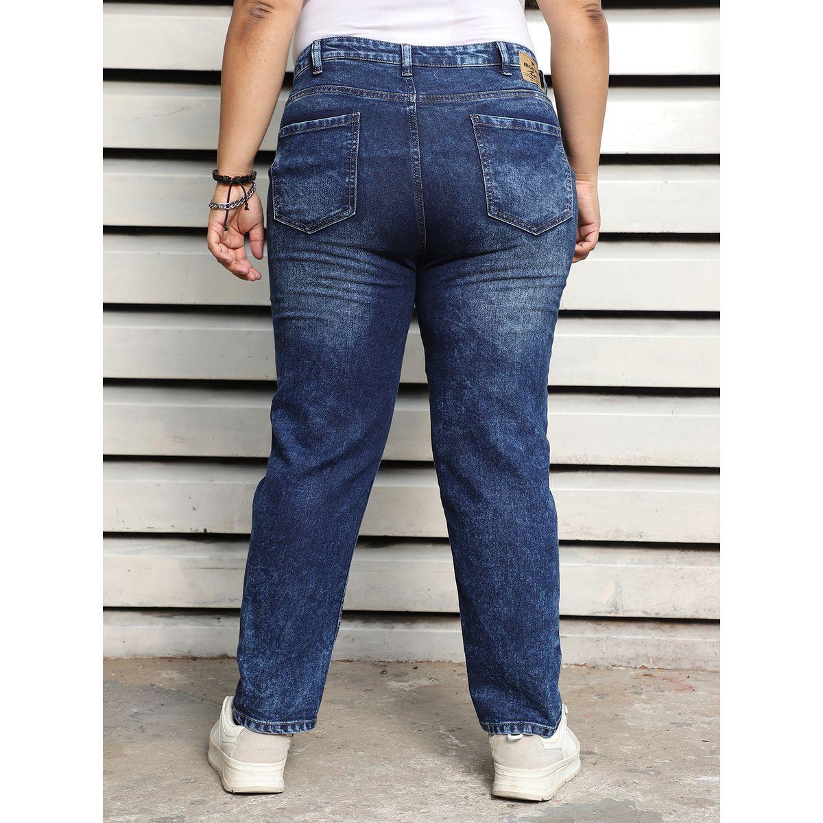 جينز بمقاس كبير وقصة أرجل مستقيمة هاي ستار × ستايلي-women-clothing-bottoms-jeans-image-4
