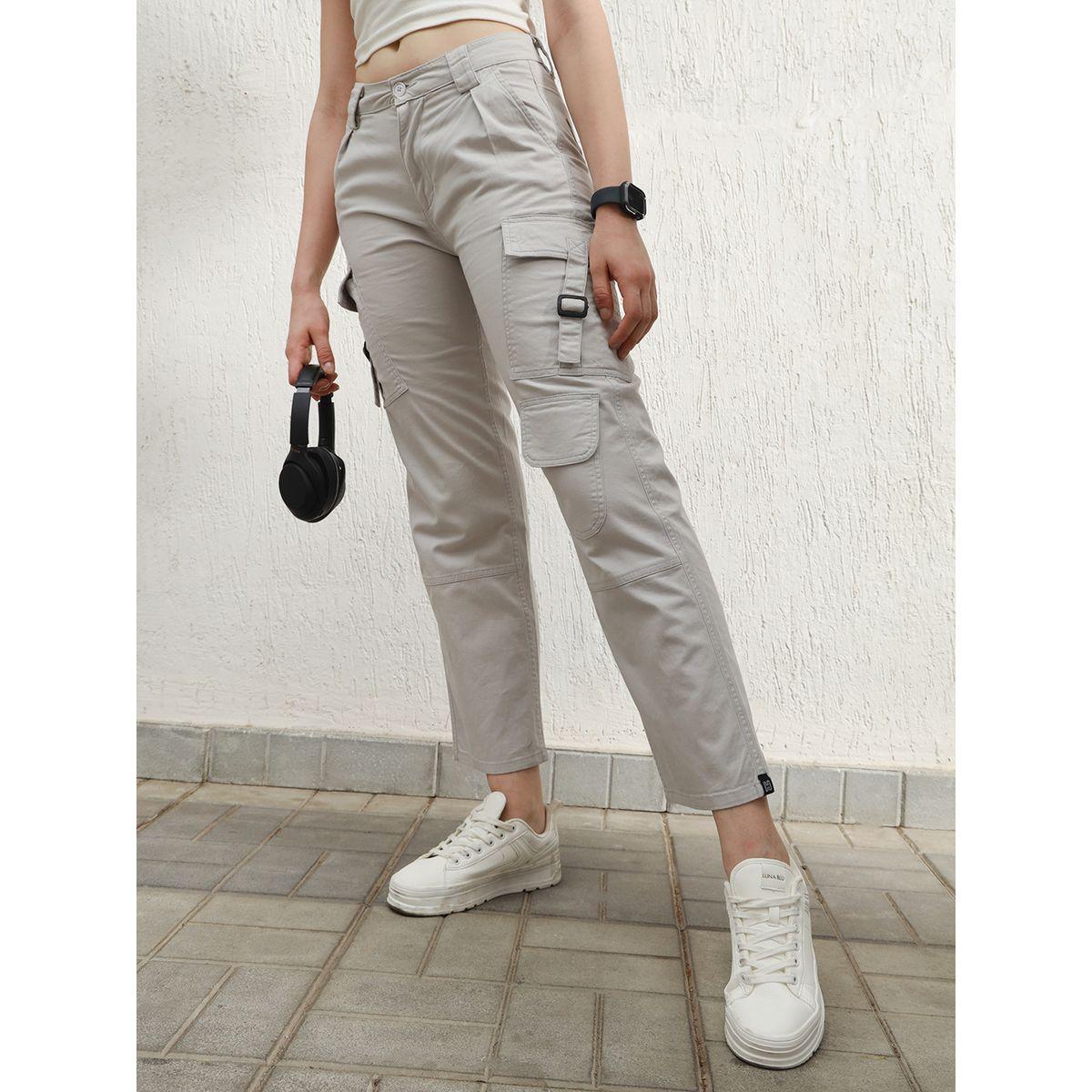 Hubberholme X Styli  Mid Rise Regular Fit Cargo Pants-women-clothing-bottoms-trousers-image-1