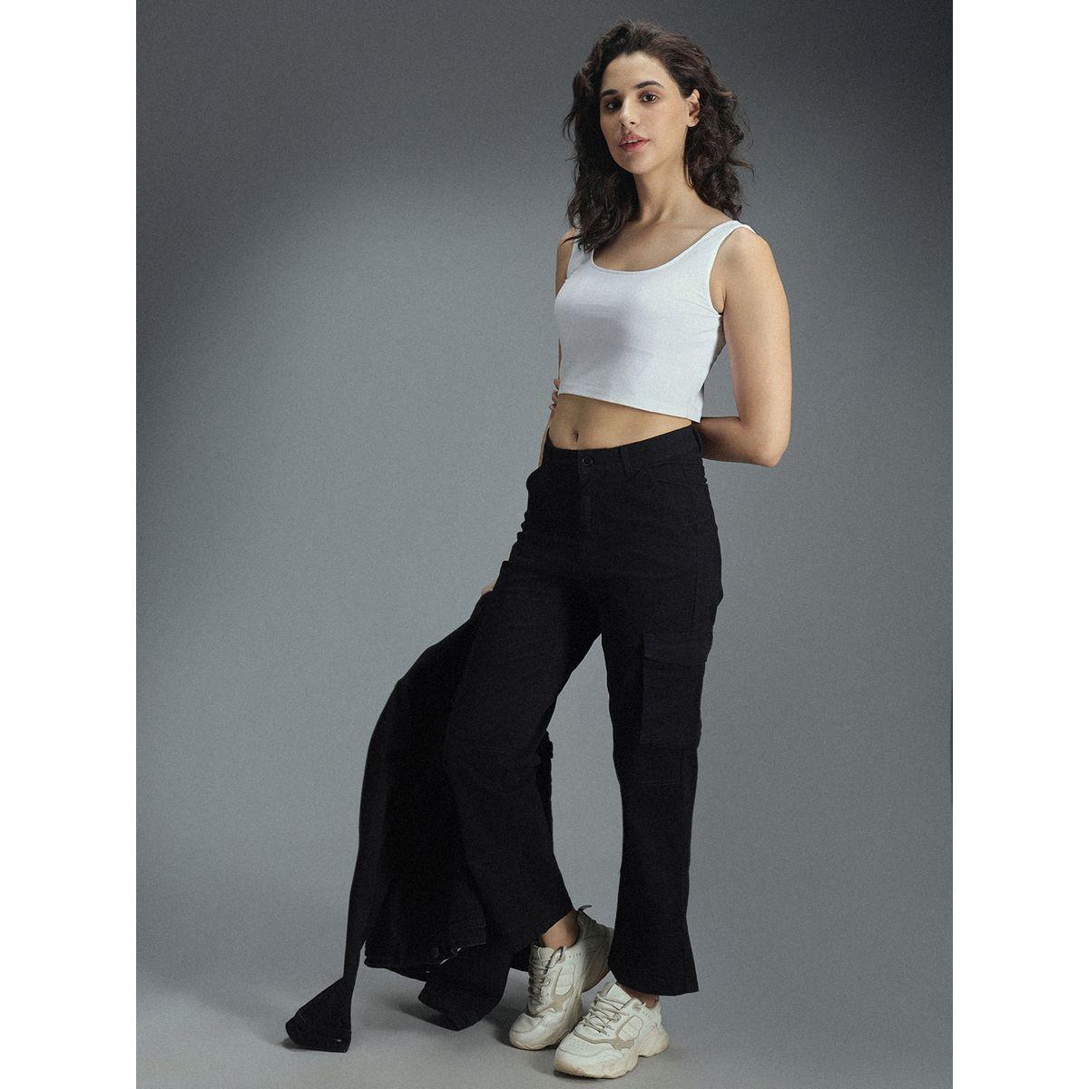 بنطال كارجو بقصة مستقيمة وخصر عالي هاي ستار × ستايلي-women-clothing-bottoms-trousers-image-5