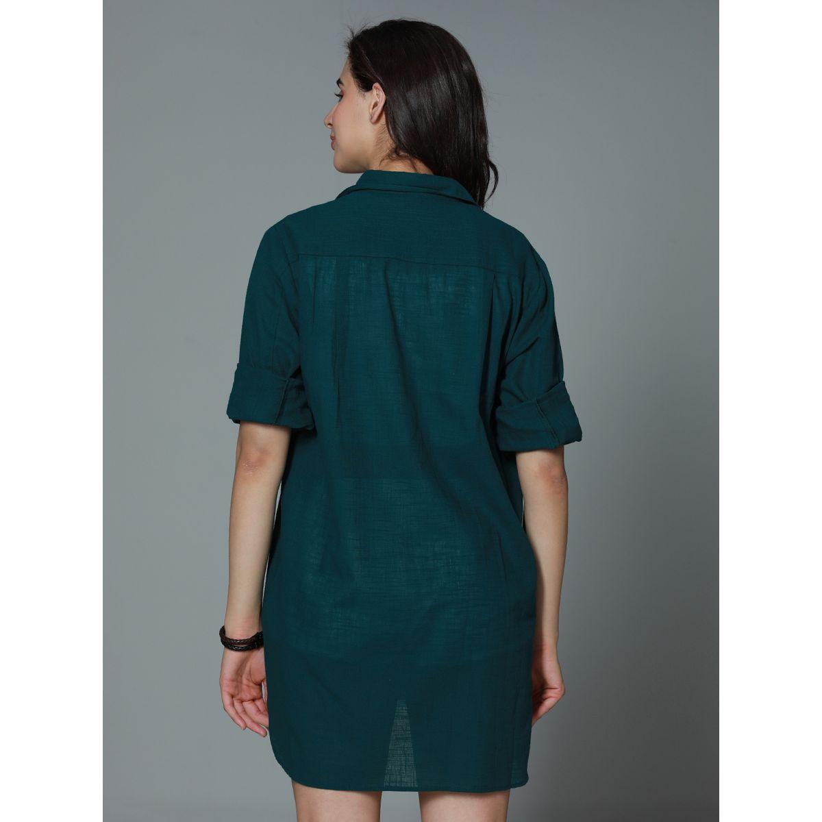بلوزة كلاسيكية فضفاضة بياقة سبريد هاي ستار × ستايلي-women-clothing-shirtsandblouses-shirts-image-2