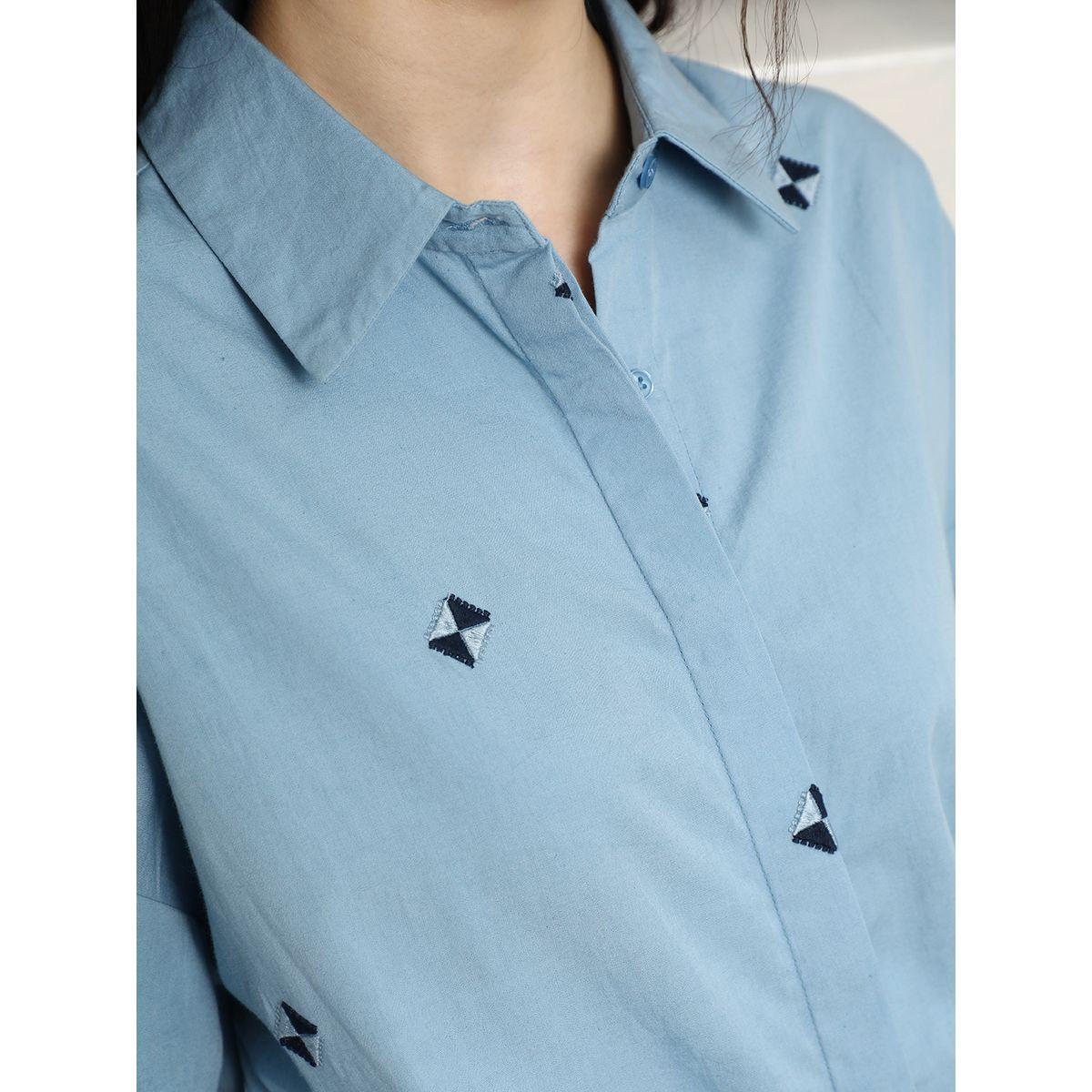 High Star X Styli  Embroidered Oversized Casual Shirt-women-clothing-shirtsandblouses-shirts-image-4