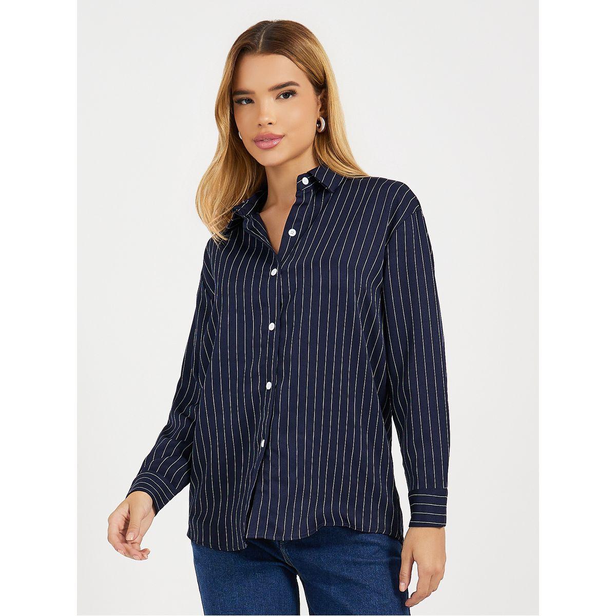 Styli Pinstripe Oversized Shirt-women-clothing-shirtsandblouses-shirts-image-1