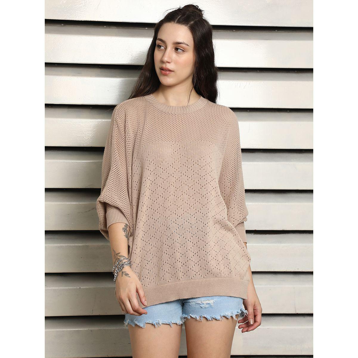 High Star X Styli  Relaxed Fit Batwing Sleeves Knit Top-women-clothing-shirtsandblouses-blouses-image-1