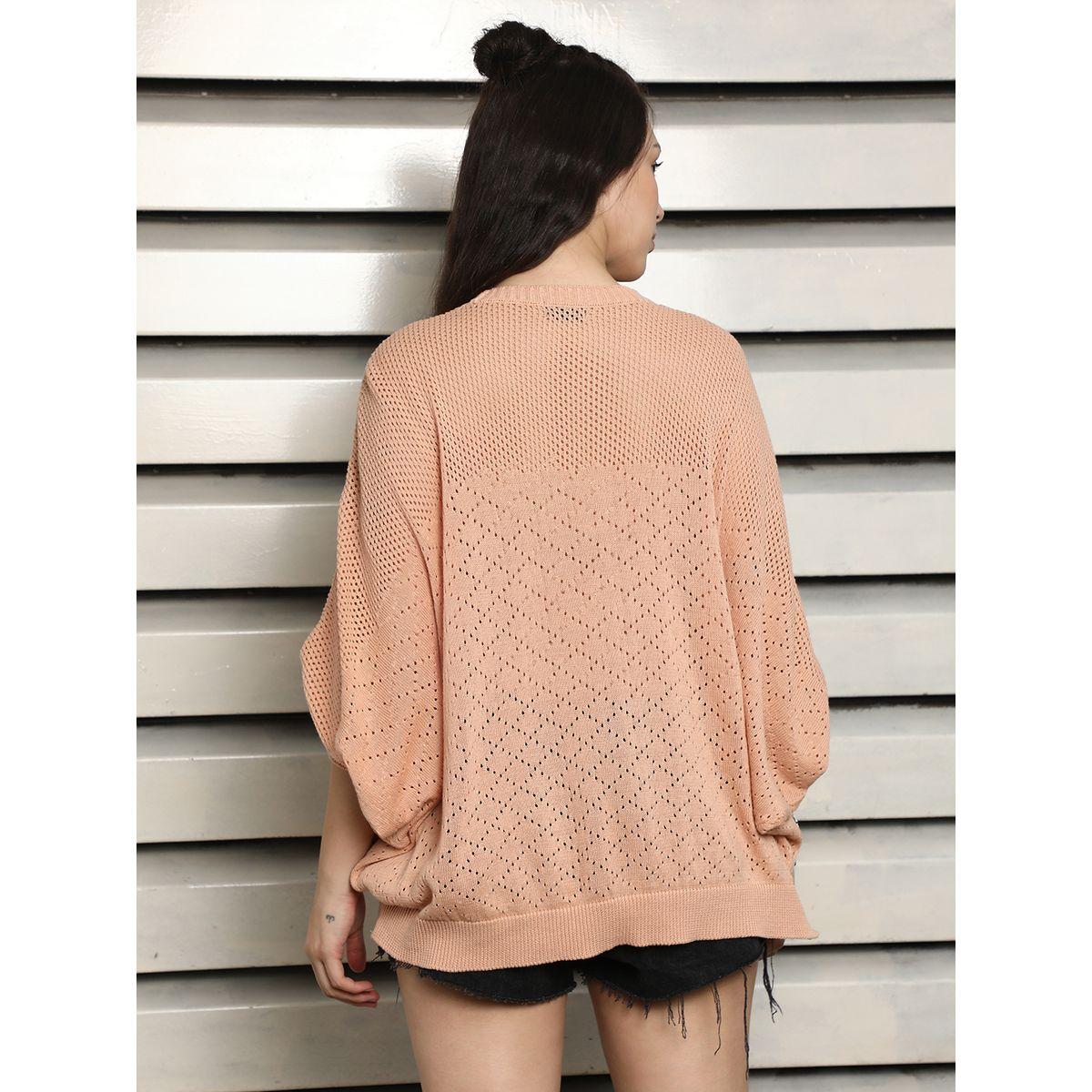 بلوزة محبوكة بقصة مريحة وأكمام وطواطية هاي ستار × ستايلي-women-clothing-shirtsandblouses-blouses-image-3