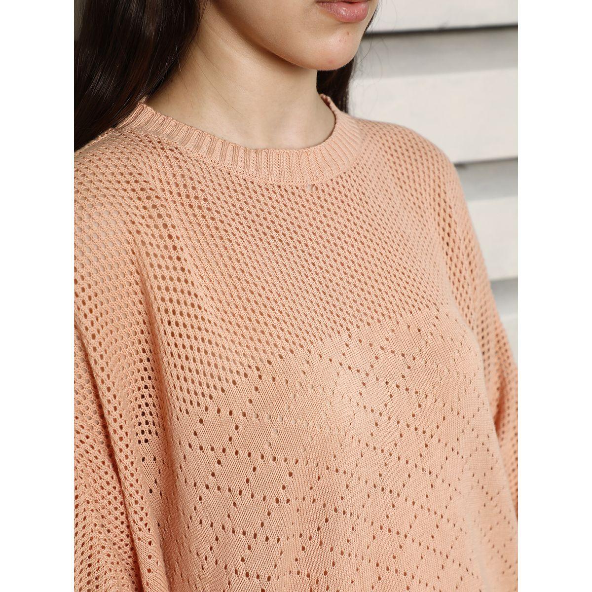 بلوزة محبوكة بقصة مريحة وأكمام وطواطية هاي ستار × ستايلي-women-clothing-shirtsandblouses-blouses-image-4