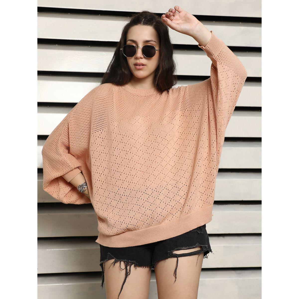 بلوزة محبوكة بقصة مريحة وأكمام وطواطية هاي ستار × ستايلي-women-clothing-shirtsandblouses-blouses-image-6