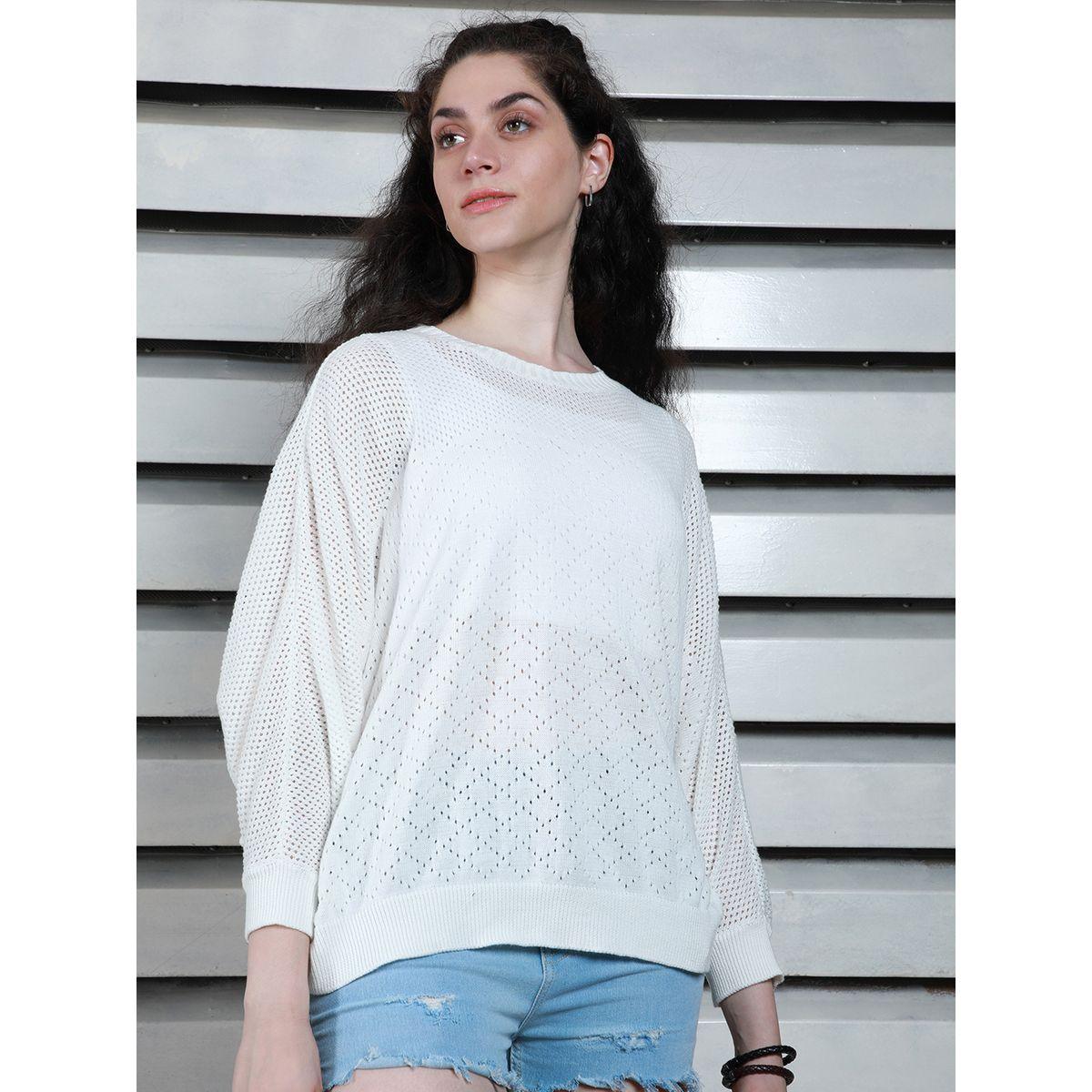 بلوزة محبوكة بقصة مريحة وأكمام وطواطية هاي ستار × ستايلي-women-clothing-shirtsandblouses-blouses-image-4