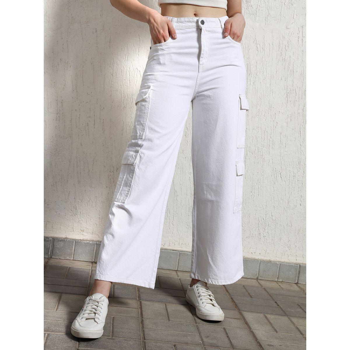 جينز بنمط كارجو وخصر عالي هابر هولم × ستايلي-women-clothing-bottoms-jeans-image-2