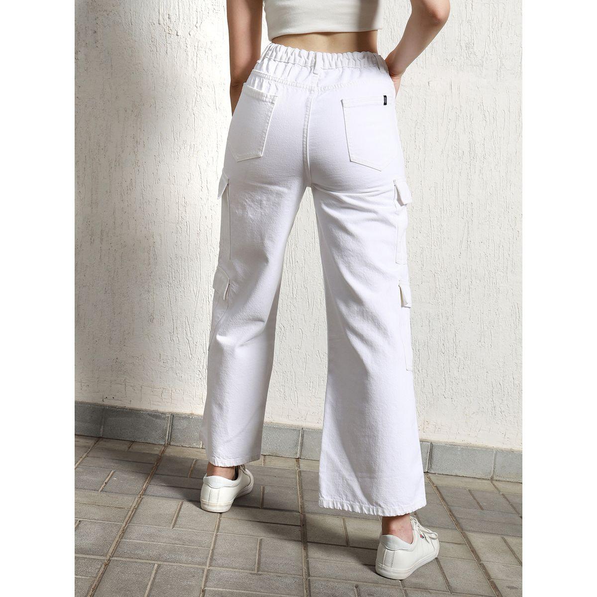 جينز بنمط كارجو وخصر عالي هابر هولم × ستايلي-women-clothing-bottoms-jeans-image-4