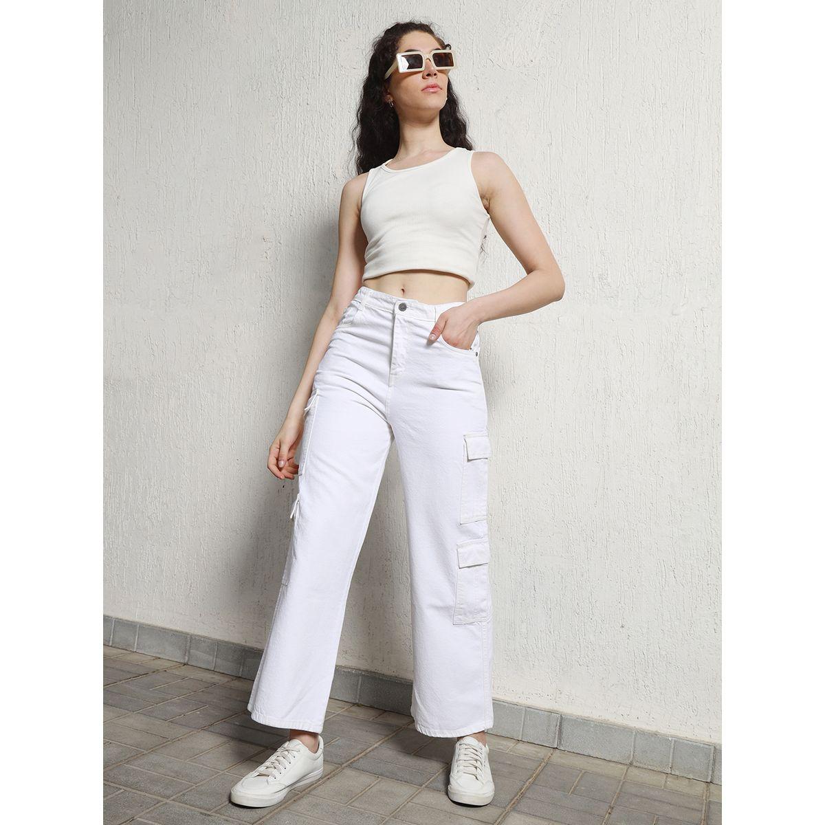 جينز بنمط كارجو وخصر عالي هابر هولم × ستايلي-women-clothing-bottoms-jeans-image-7
