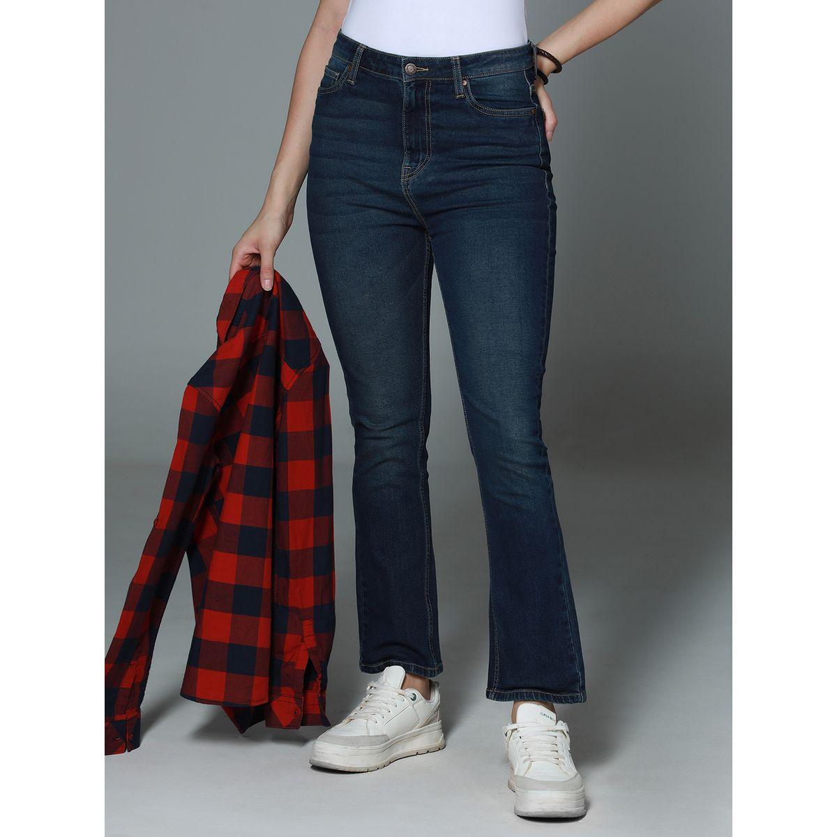 جينز بتفاصيل باهتة وخصر عالي هاي ستار × ستايلي-women-clothing-bottoms-jeans-image-6