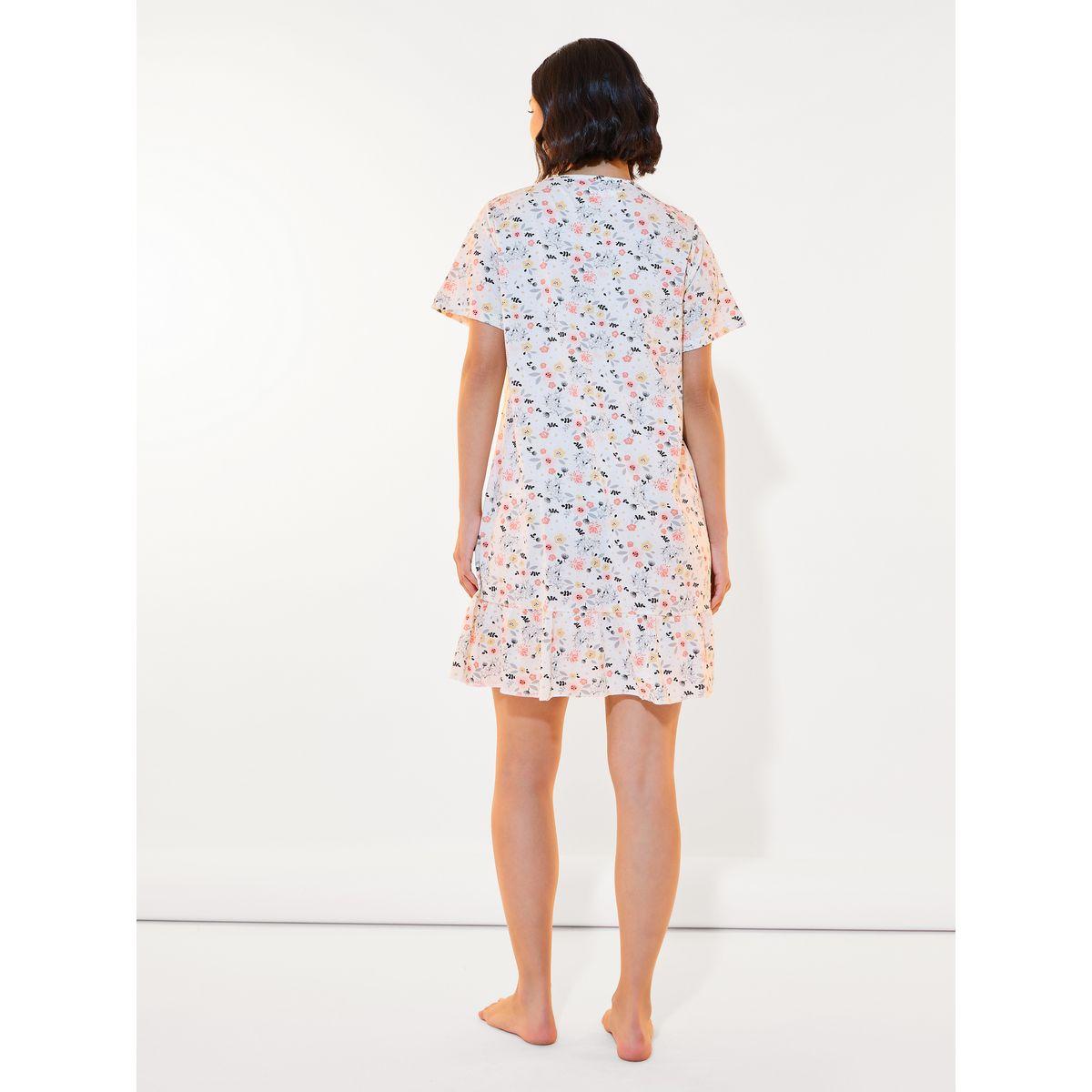 قميص نوم مطبع بالكامل مع كشكش-women-clothing-nightwear-nighties-image-4