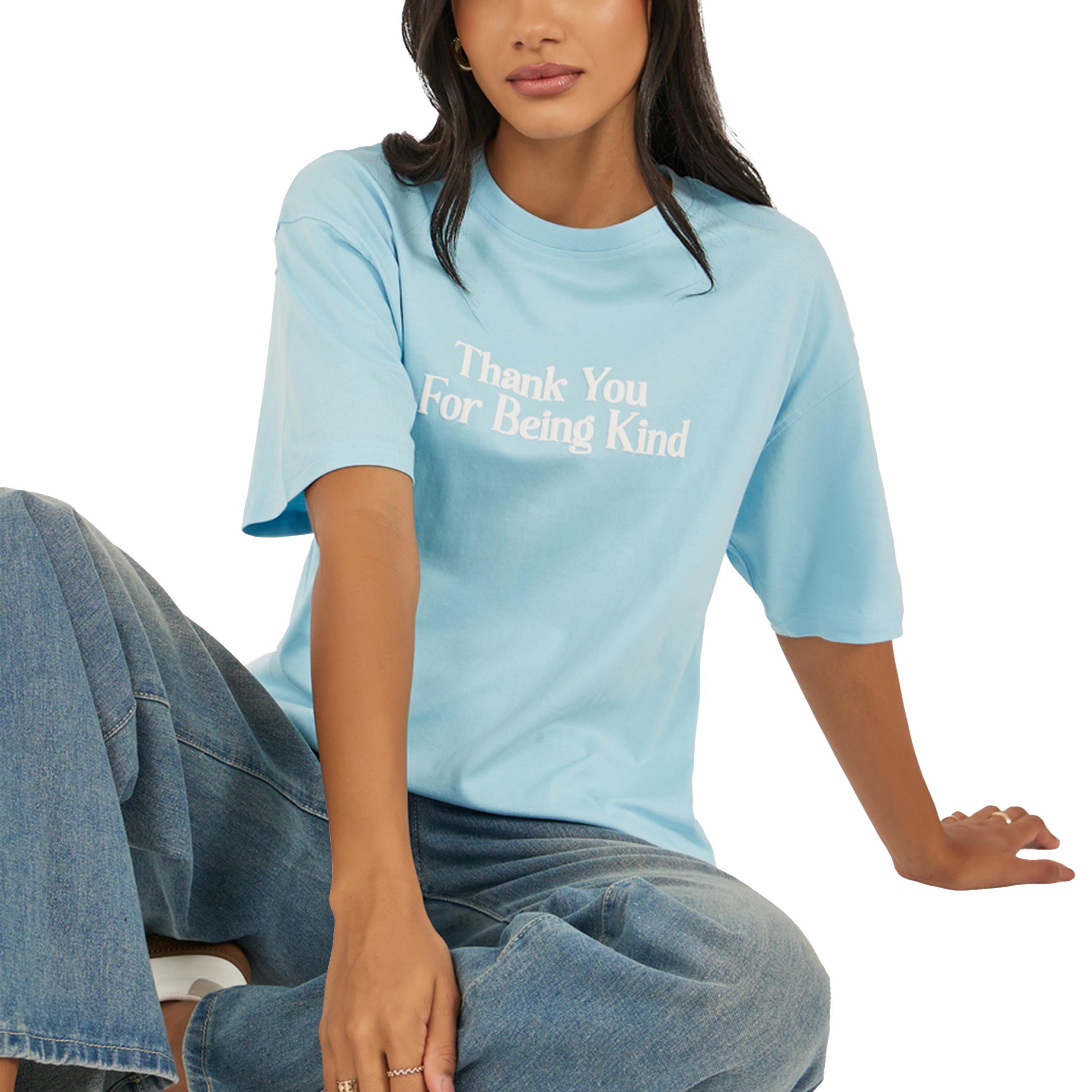 Styli Slogan Print Round Neck Oversized T-Shirt-women-clothing-tshirts-image-1