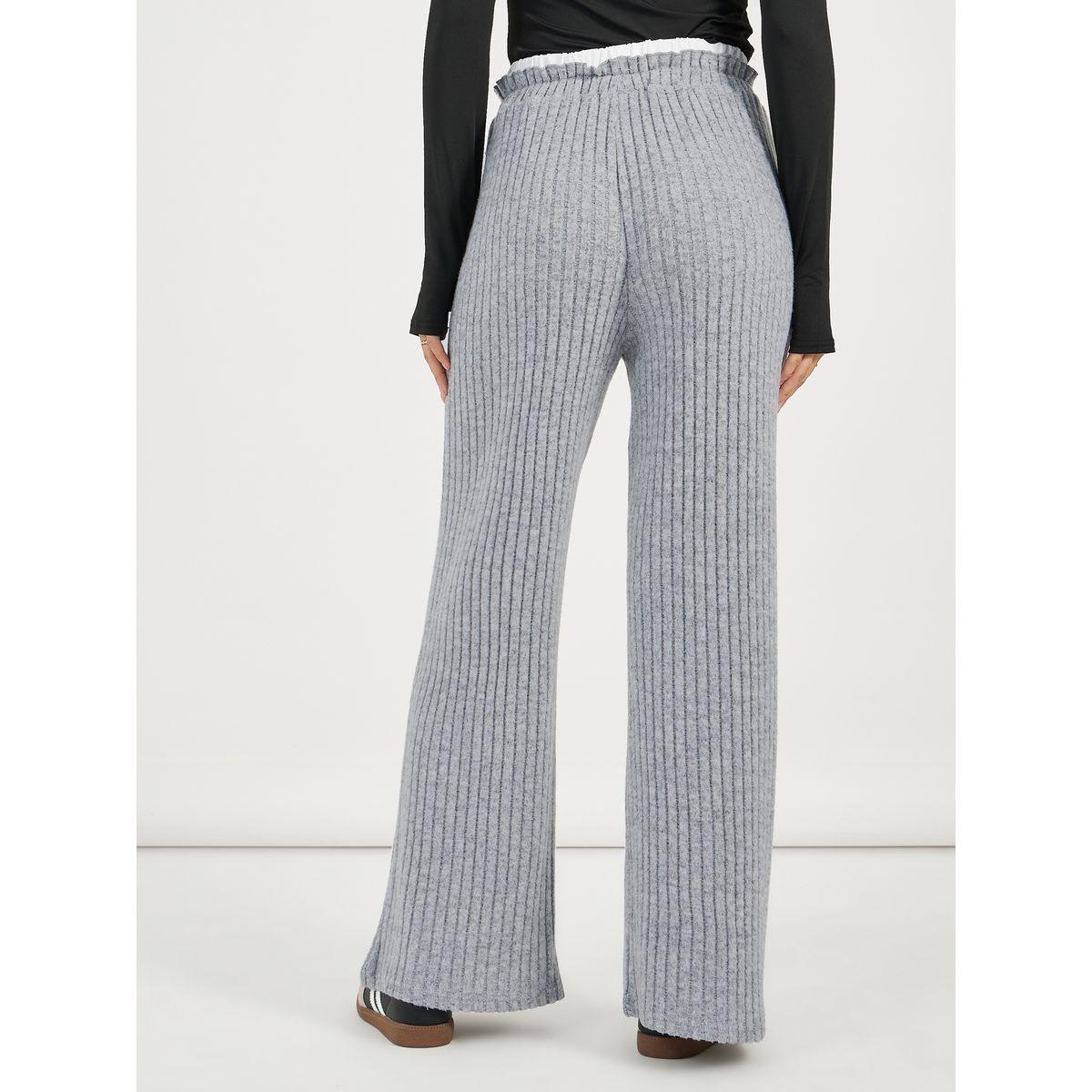 بنطال بأرجل واسعة وخصر عالي مع رباط خصر-women-clothing-bottoms-trousers-image-4