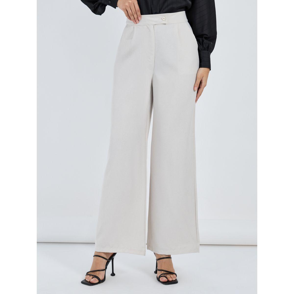 High Rise Wide Leg Pants with Side Pocket-women-clothing-bottoms-trousers-image-2