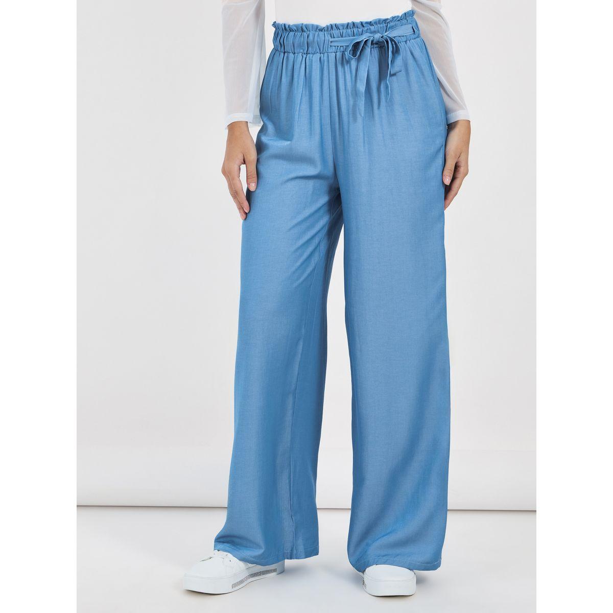 Styli High Rise Drawstring Paper Bag Waist Pants-women-clothing-bottoms-trousers-image-2