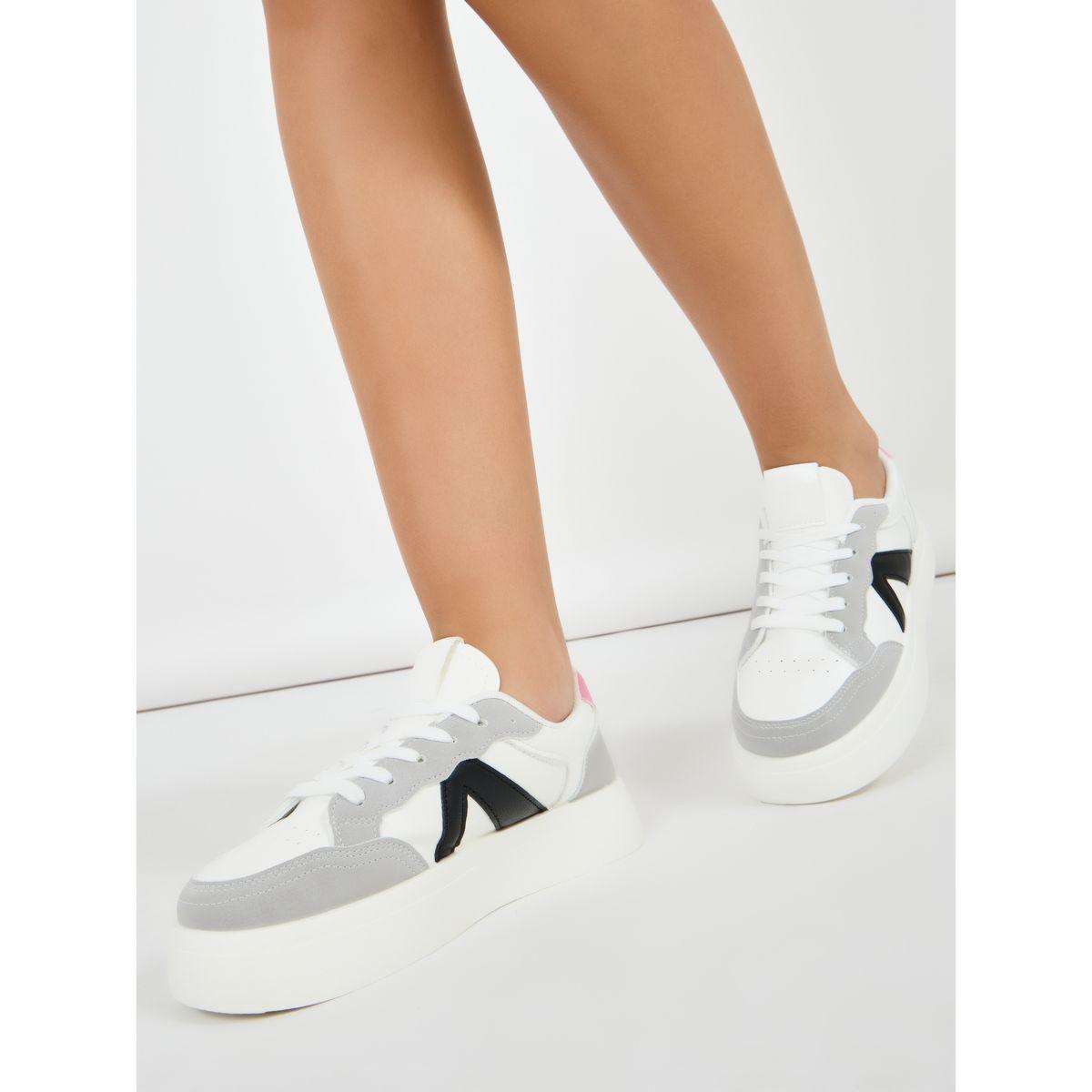 Styli Color Block Platform Sole Sneakers-women-shoes-sneakers-image-1