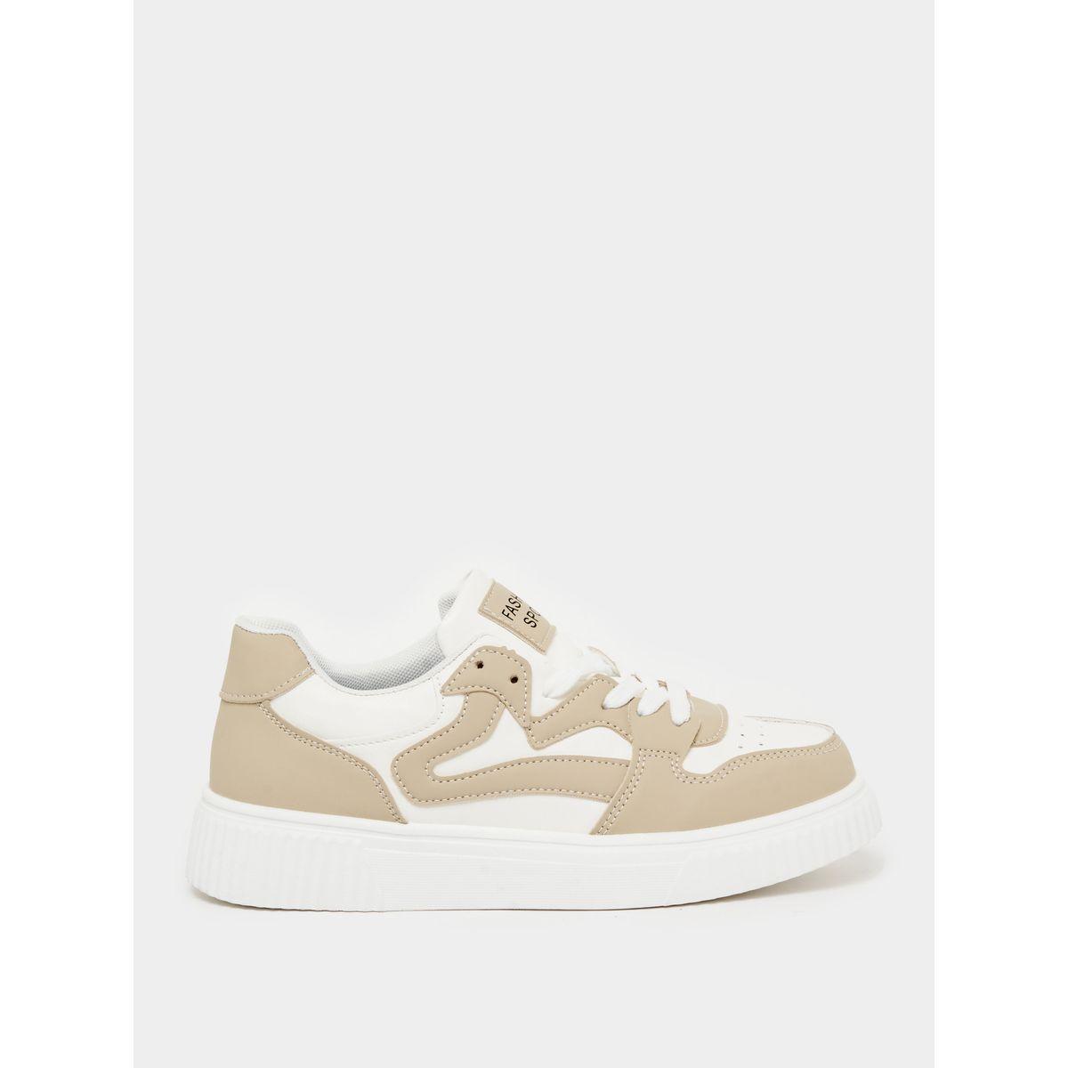 حذاء سنيكرز بنمط كتل الالوان ورباط غلق-women-shoes-sneakers-image-2
