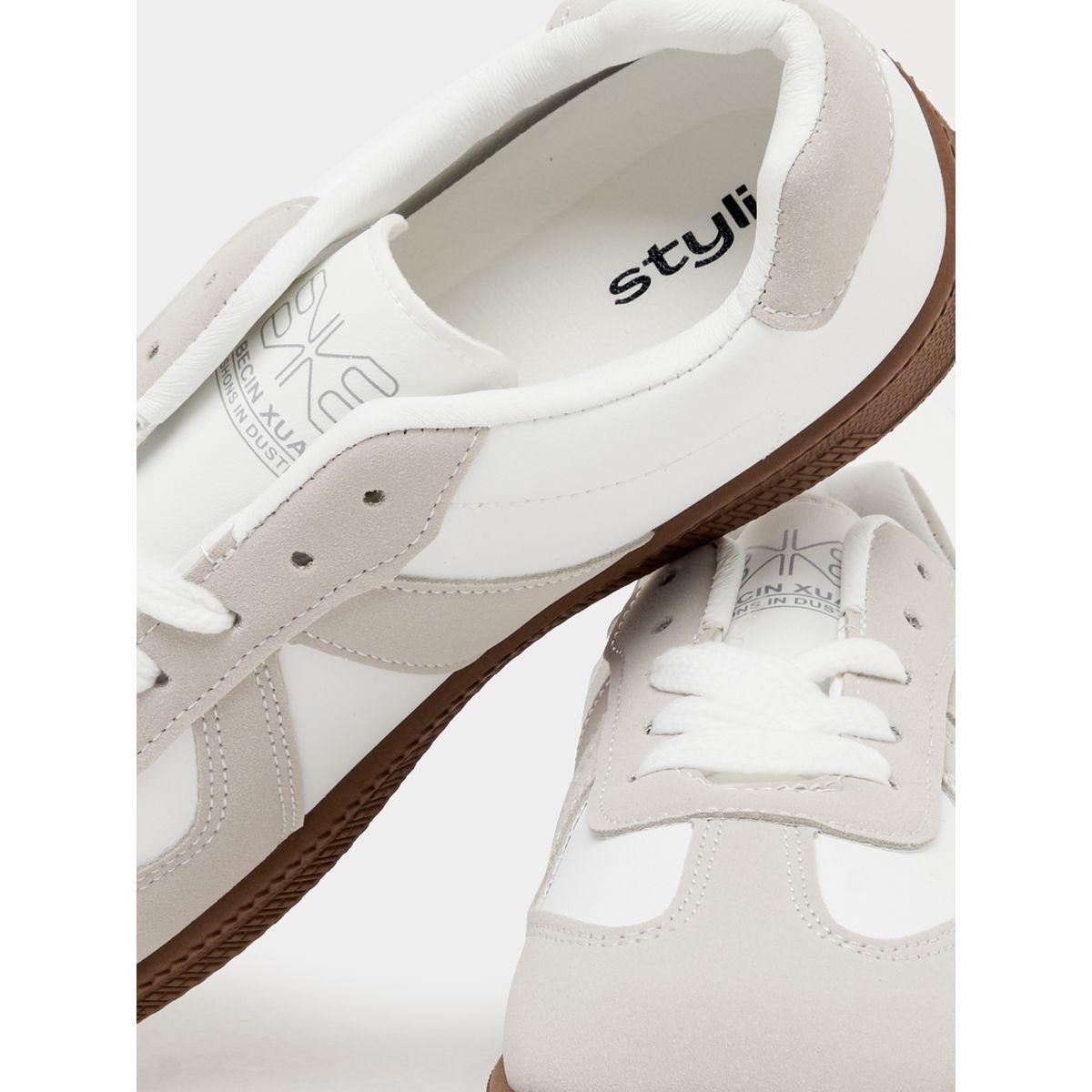 Styli Contrast Panel Gum Sole Sneakers-women-shoes-sneakers-image-3