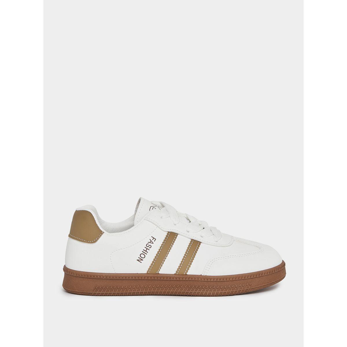 Styli Lace Up Closure Striped Sneakers-women-shoes-sneakers-image-1