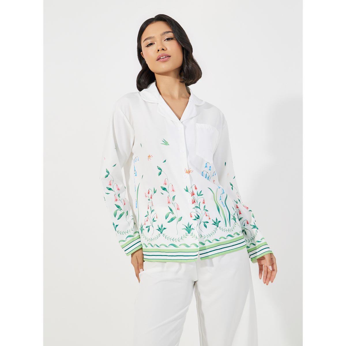 Styli Unwind Floral Print Long Sleeves Shirt & Pants Pyjama Set-women-clothing-nightwear-pyjamas-longsets-image-2