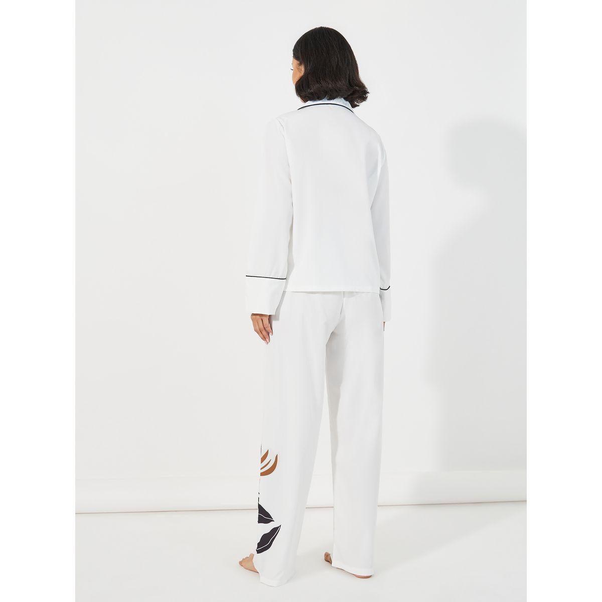 طقم من بنطال بيجاما مع بلوزة بطبعات زهور-women-clothing-nightwear-pyjamas-longsets-image-5