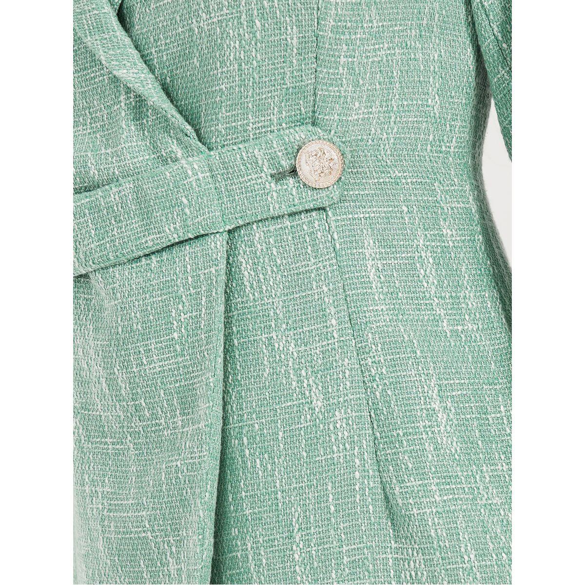 Styli Limited Wrap Tweed Midi Dress with Button Detail-women-clothing-dresses-image-3