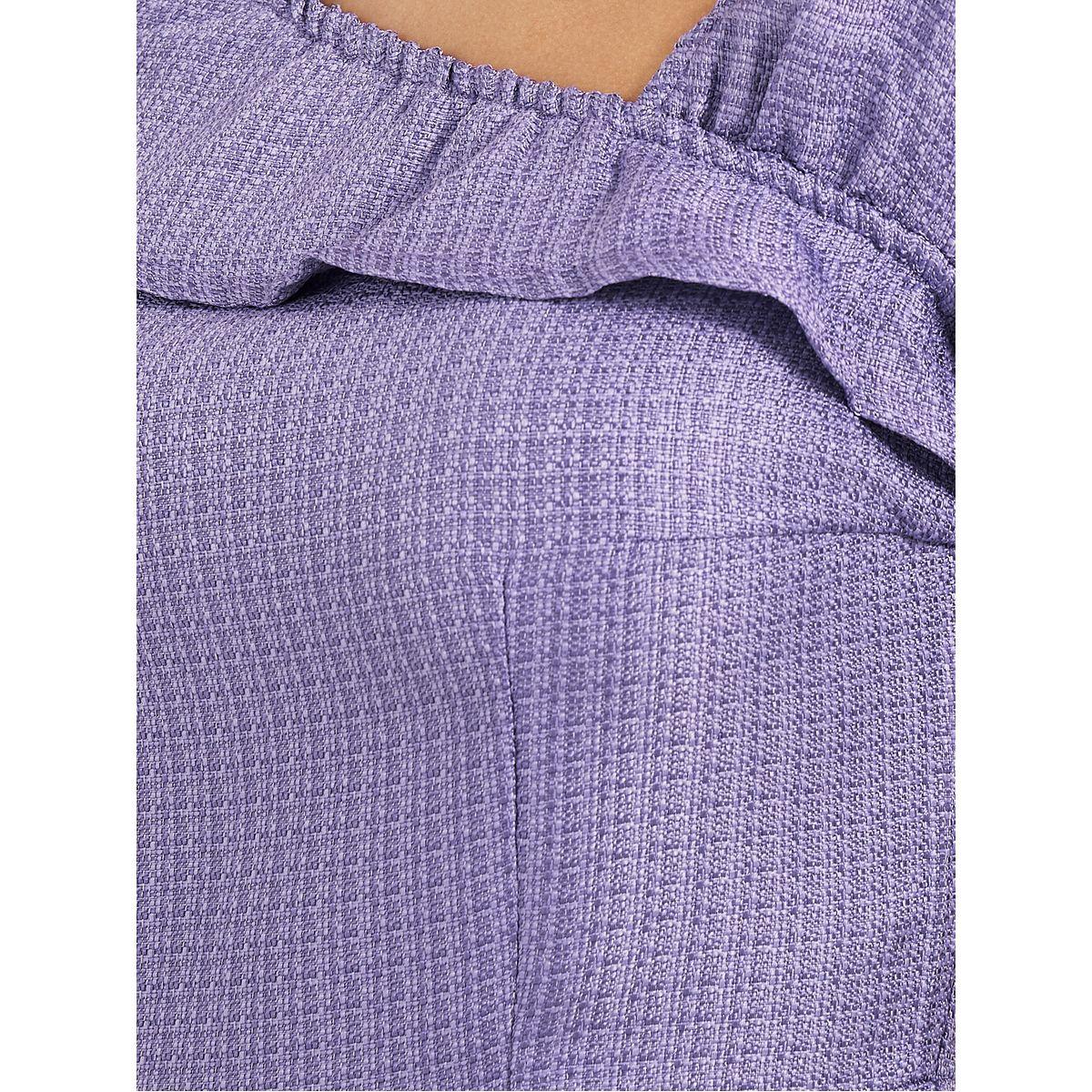Styli Limited Asymmetric Neck Tweed A-Line Midi Dress-women-clothing-dresses-image-3