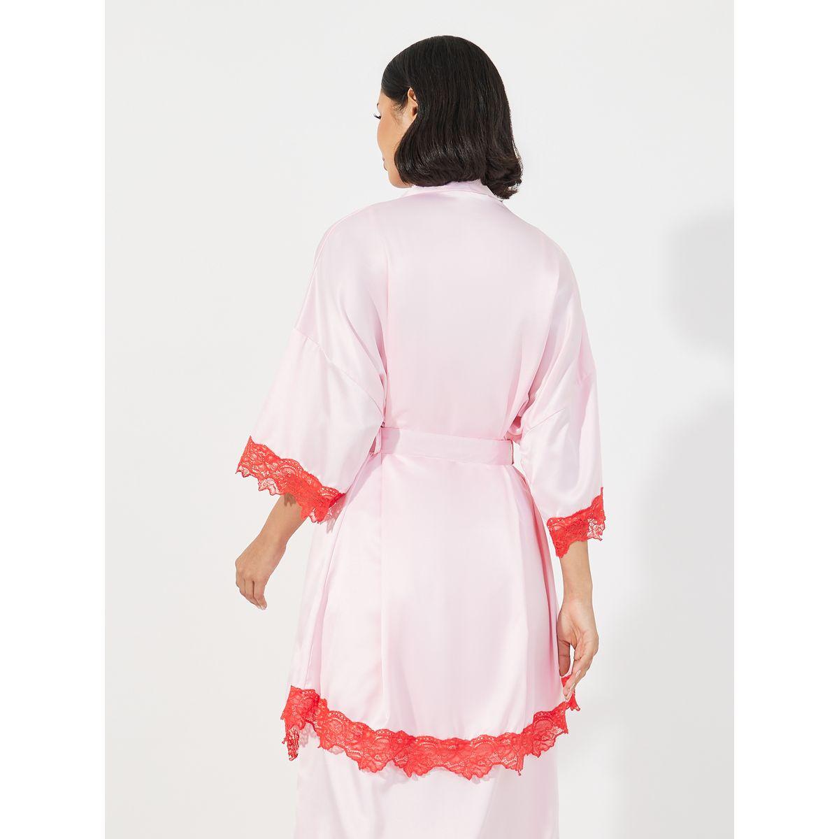 روب بطبعة زهور بليسمنت وتفاصيل دانتيل-women-clothing-nightwear-robes-image-5