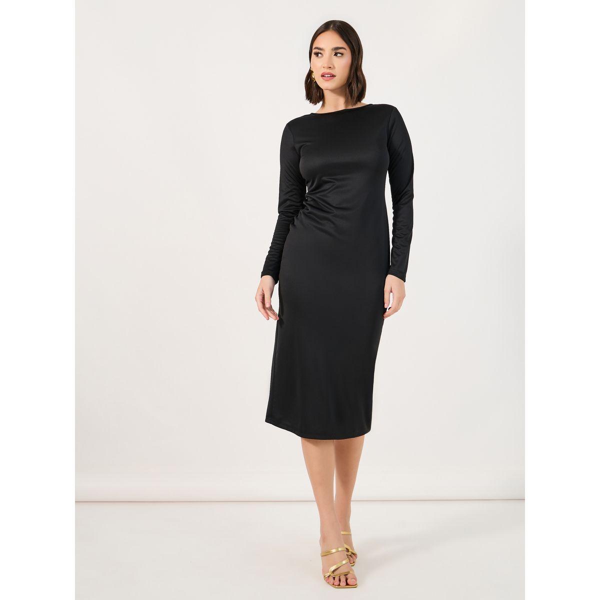 فستان ميدي ضيق بسحَّاب غلق-women-clothing-dresses-image-1