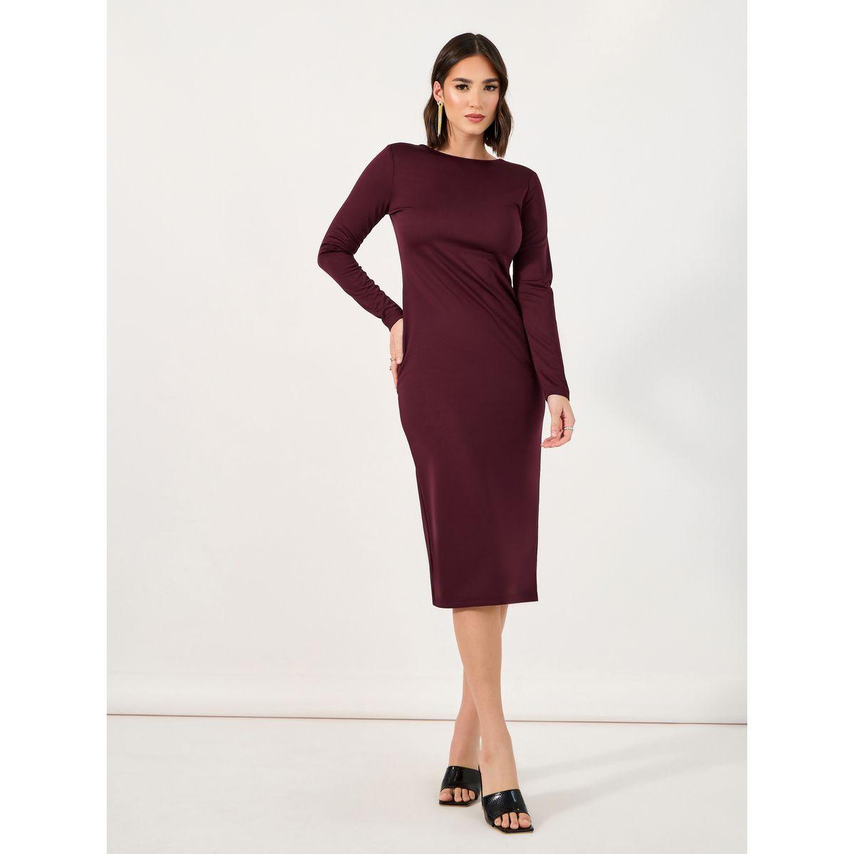 فستان ميدي ضيق بسحَّاب غلق-women-clothing-dresses-image-1