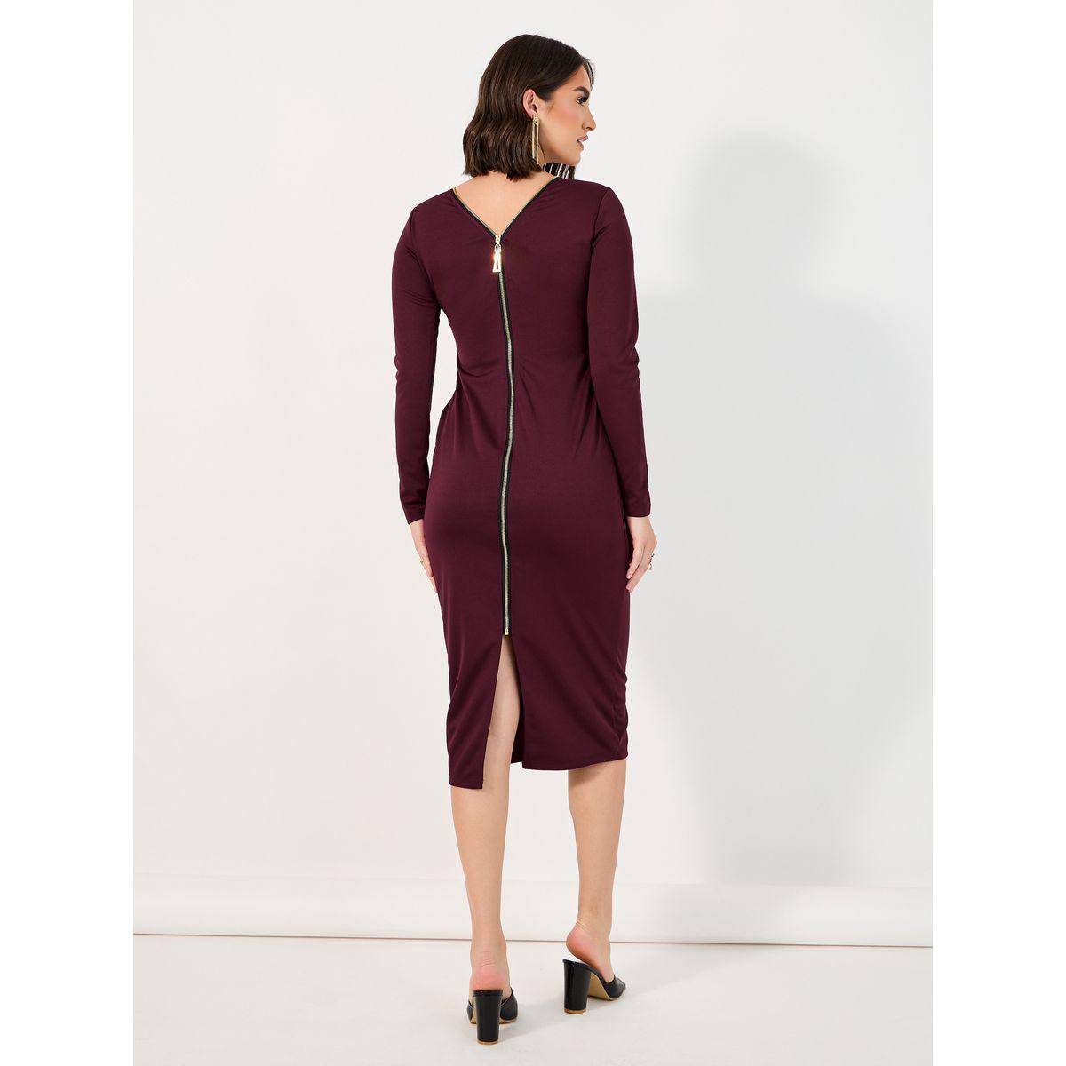 فستان ميدي ضيق بسحَّاب غلق-women-clothing-dresses-image-4