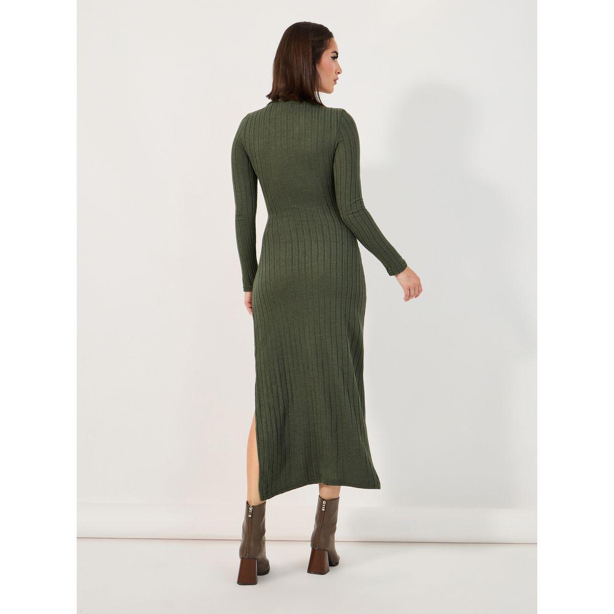 فستان طويل ضيق بشق جانبي-women-clothing-dresses-image-6