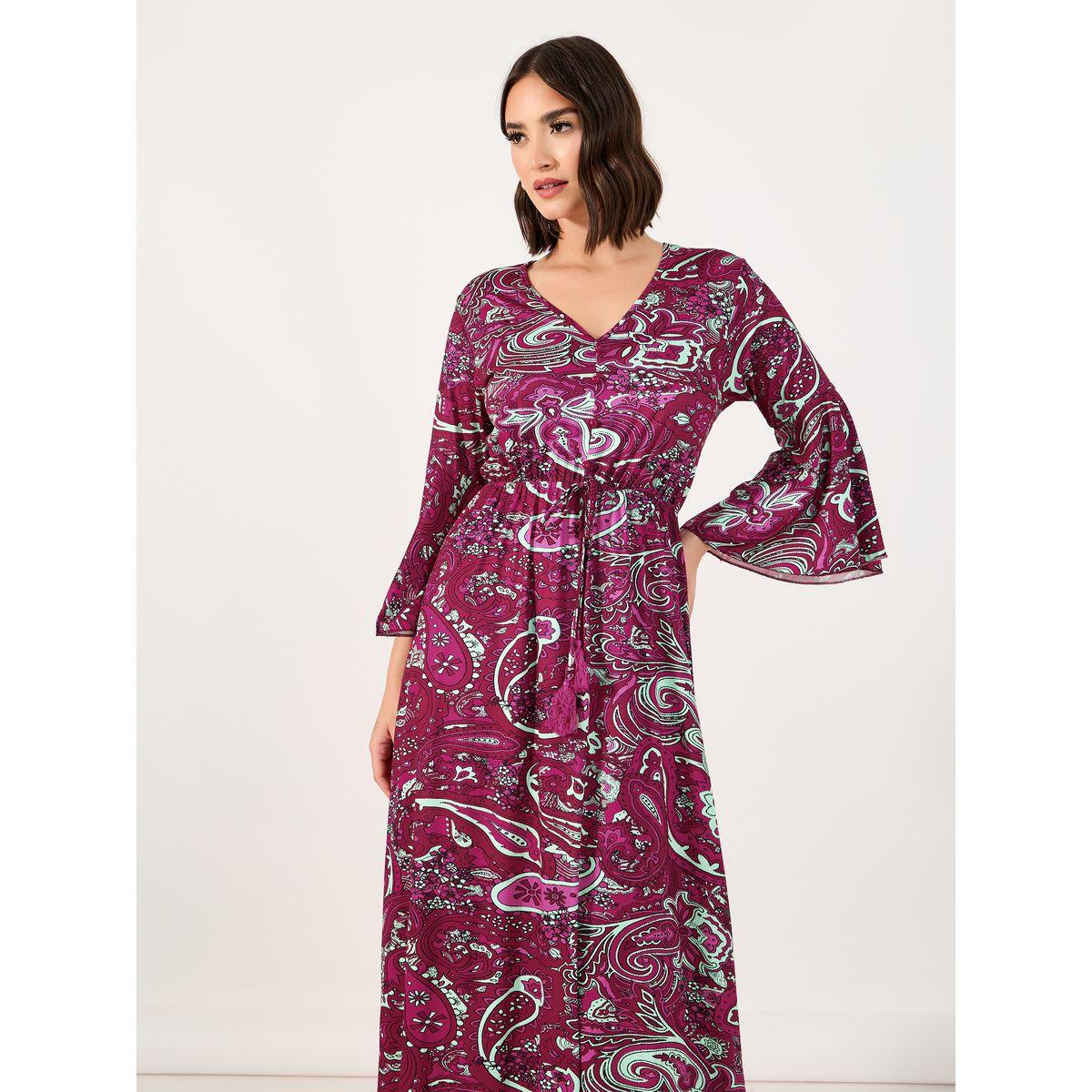 Styli Paisley Print Bell Sleeves A-Line Maxi Dress-women-clothing-dresses-image-5