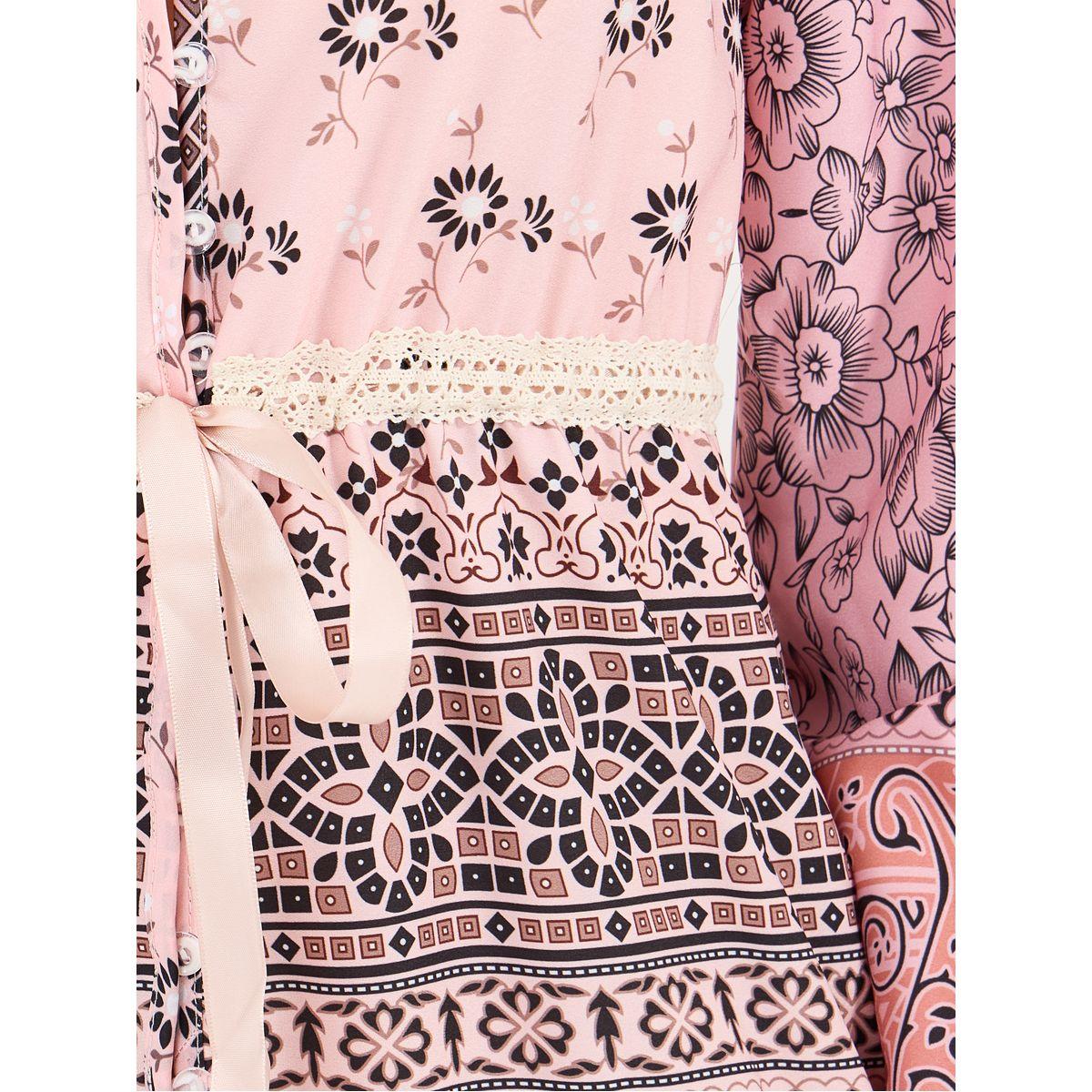 فستان ميدي بطبعة زهور بيزلي وحافة واسعة-women-clothing-dresses-image-5