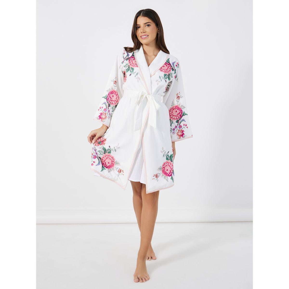 Styli Unwind Floral Print Contrast Edge Robe-women-clothing-nightwear-robes-image-2