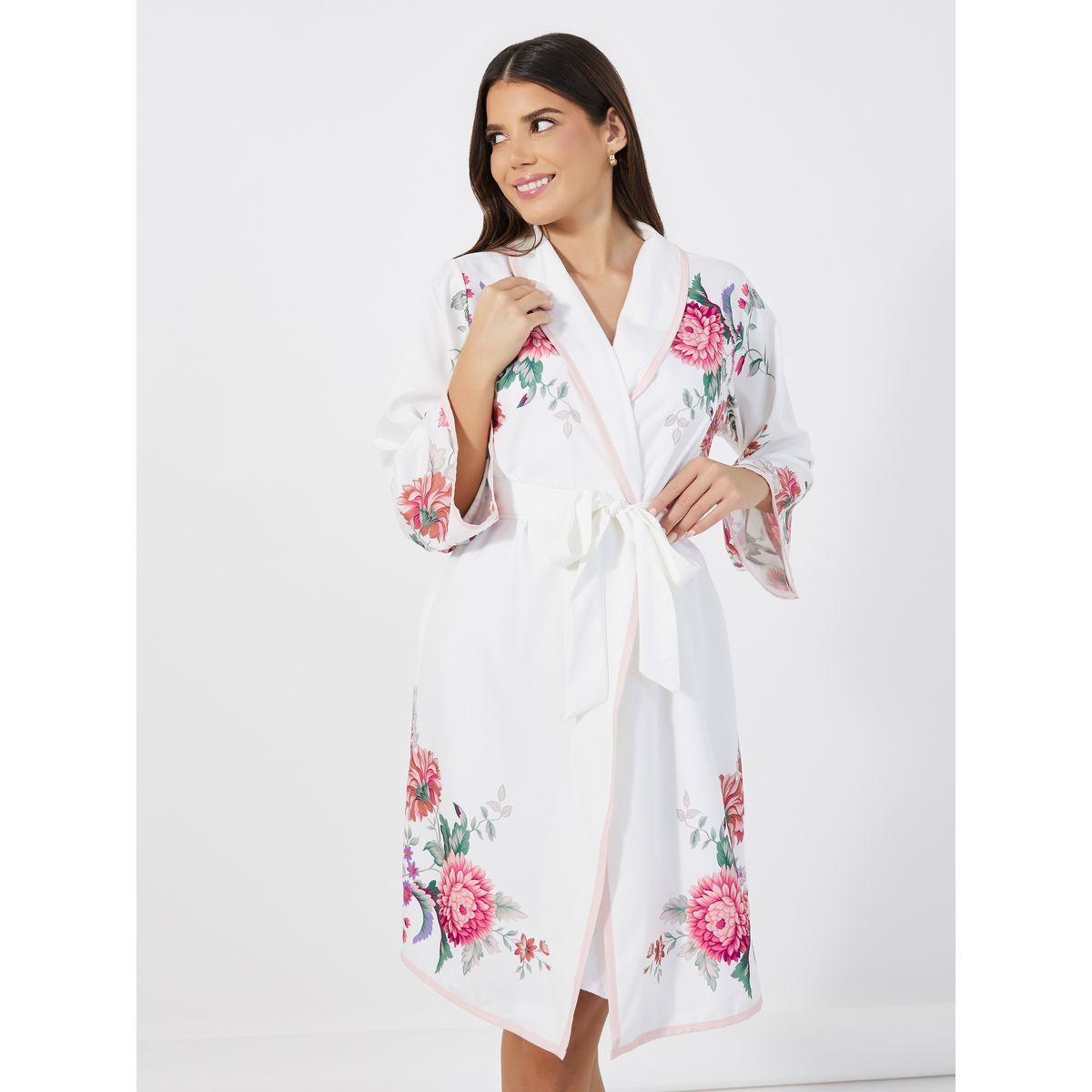 Styli Unwind Floral Print Contrast Edge Robe-women-clothing-nightwear-robes-image-3