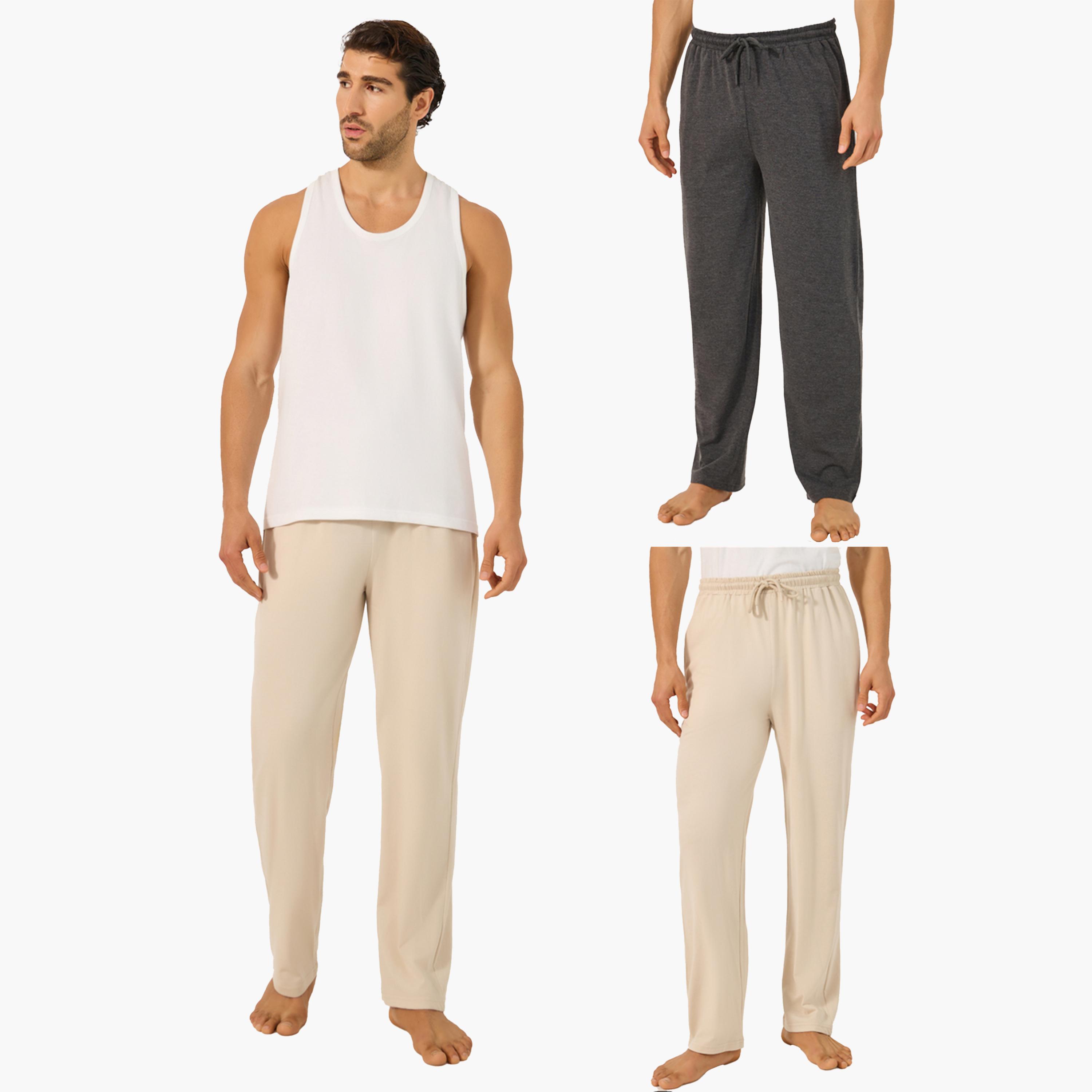 Styli Pack of 2 - Solid Open Hem Pyjama with Drawstring-men-clothing-nightwear-pyjamaandshorts-image-1