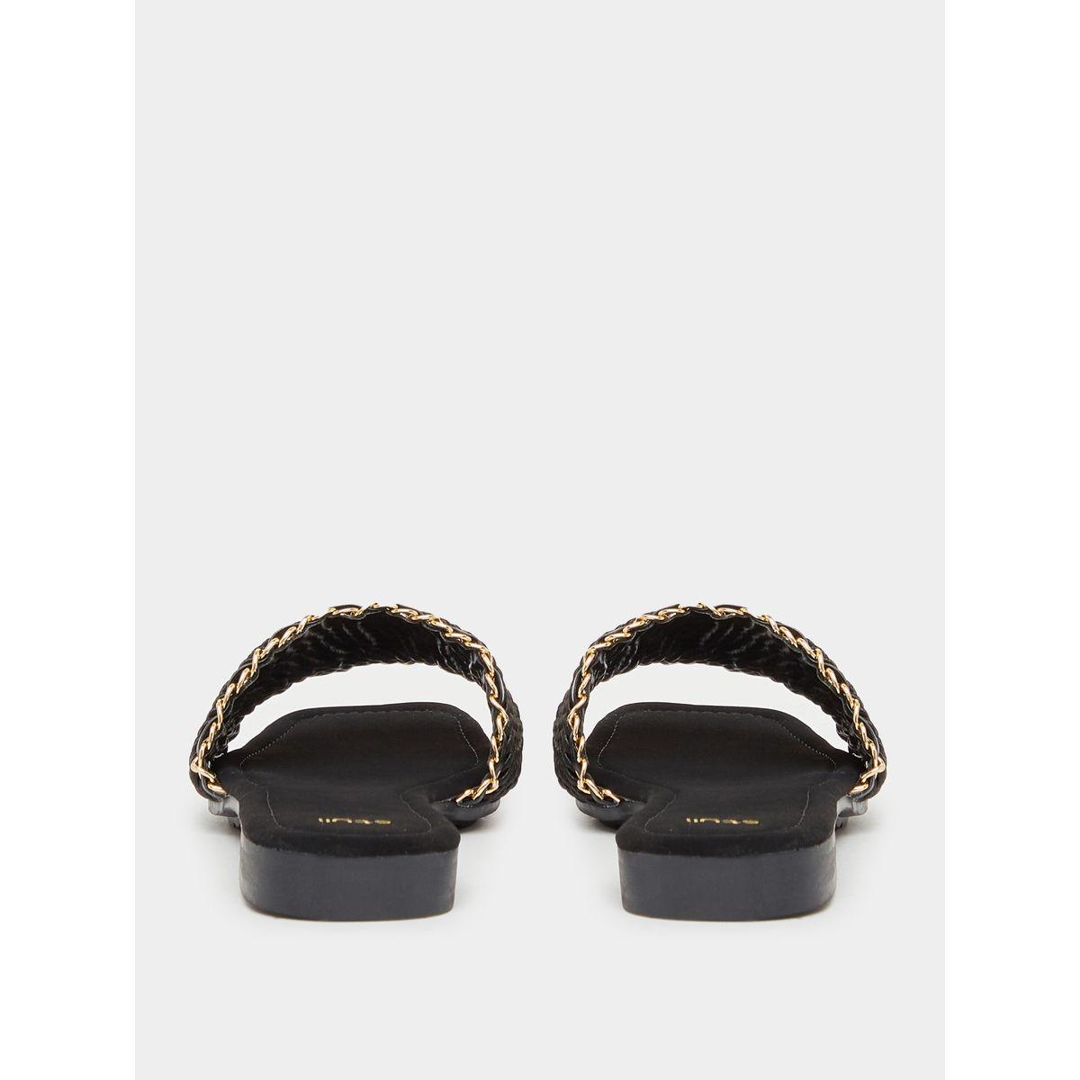Styli Rope Design Slip-On Flat Sandals-women-shoes-sandals-flats-image-5
