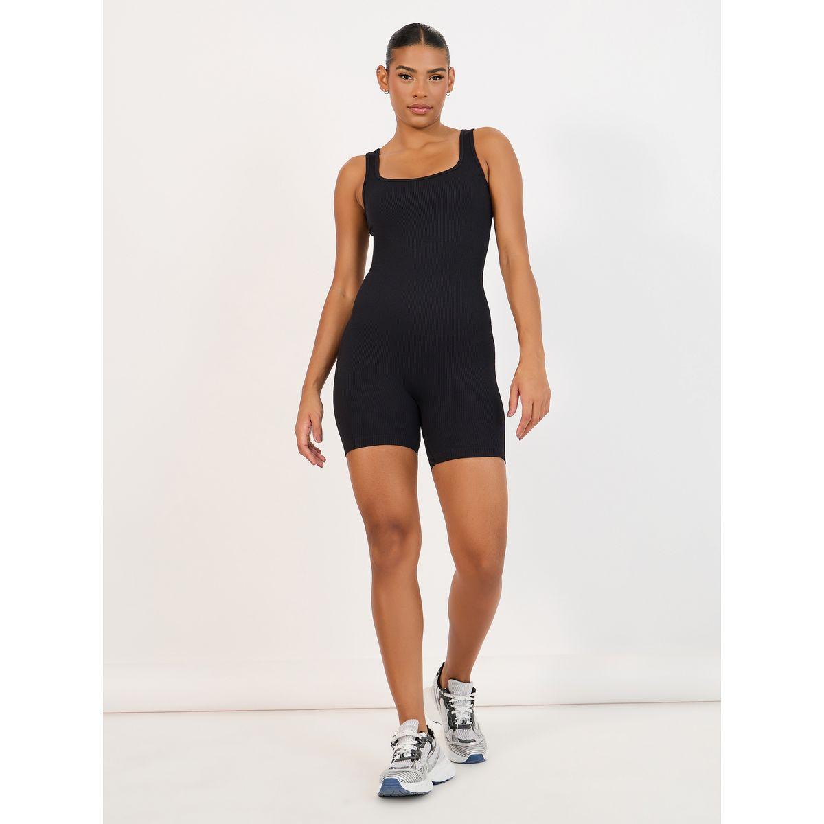 Styli Ribbed Sleeveless Short Unitard-women-clothing-sportswearandactivewear-bottoms-image-1