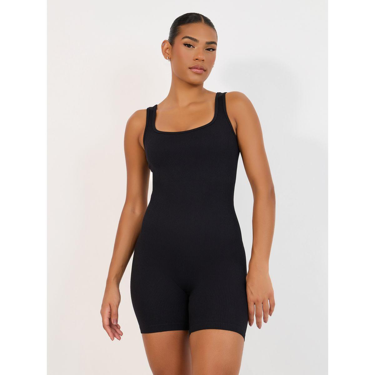 Styli Ribbed Sleeveless Short Unitard-women-clothing-sportswearandactivewear-bottoms-image-2
