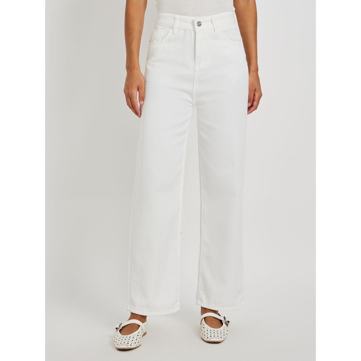 جينز سادة بقصة مستقيمة وخصر متوسط-women-clothing-bottoms-jeans-image-2