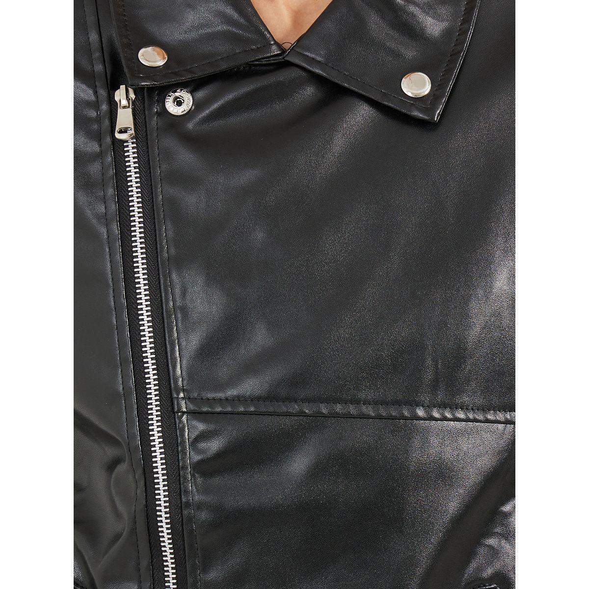 Styli Regular Fit Regular Length Biker Jacket-women-winterwear-coatsandjackets-jackets-image-3