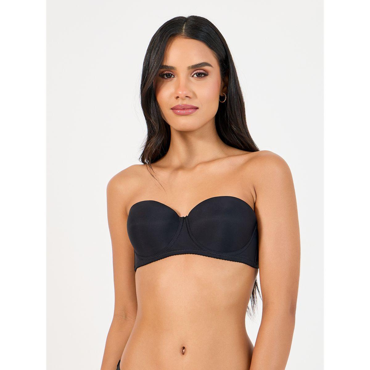 Styli Pack of 2 -Padded Wired Strapless Transparent Strap Balconette Bra-women-clothing-lingerie-bras-image-2