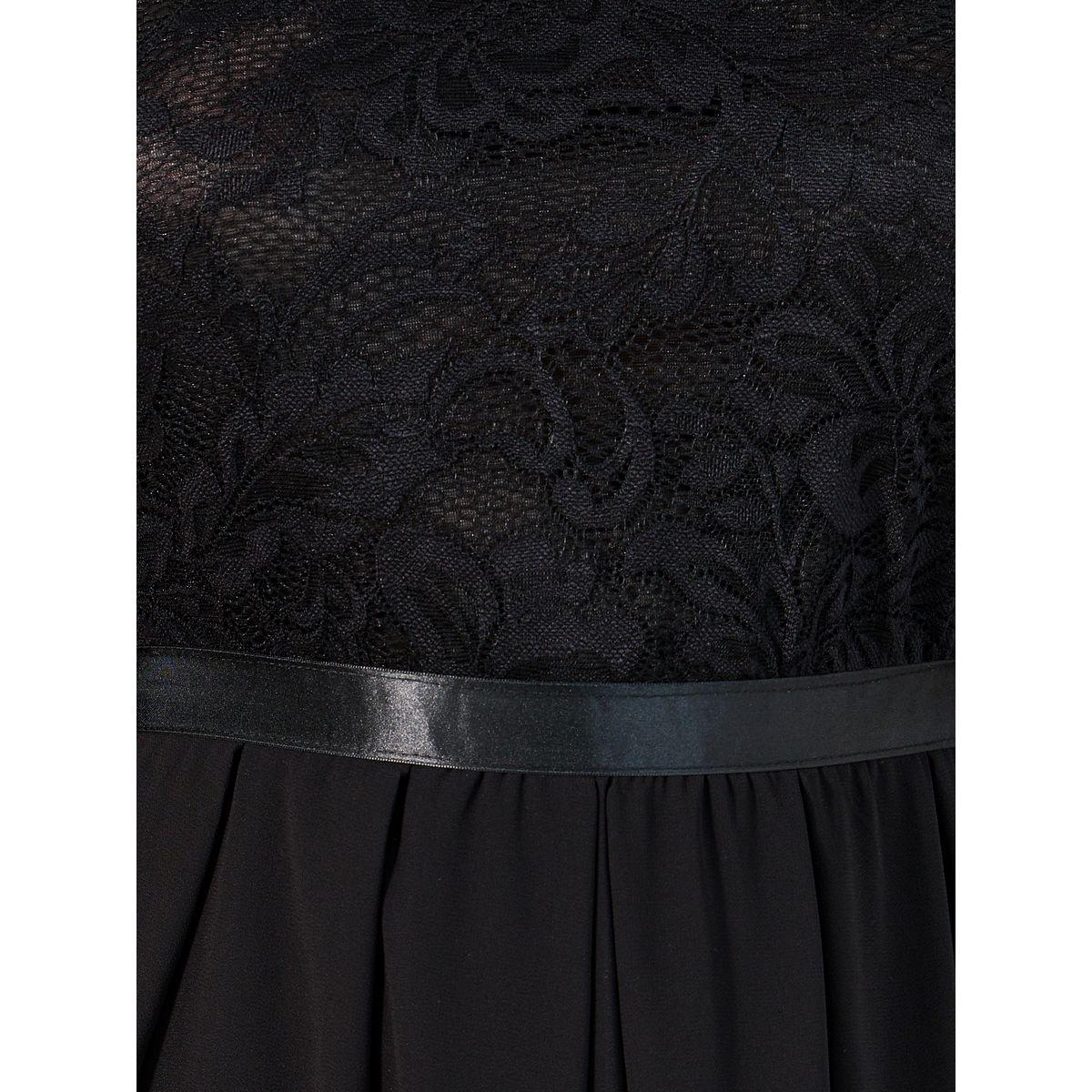 Styli Lace Insert 3/4th Sleeves A-Line Midi Dress-women-clothing-dresses-image-3