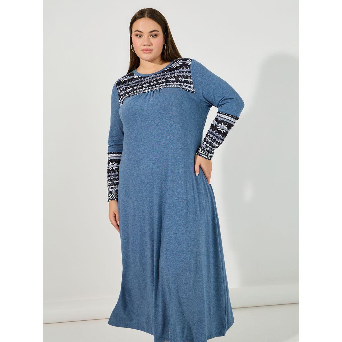 Styli Plus Size Panel Print Long Sleeves A-Line Maxi Dress-women-clothing-dresses-image-6