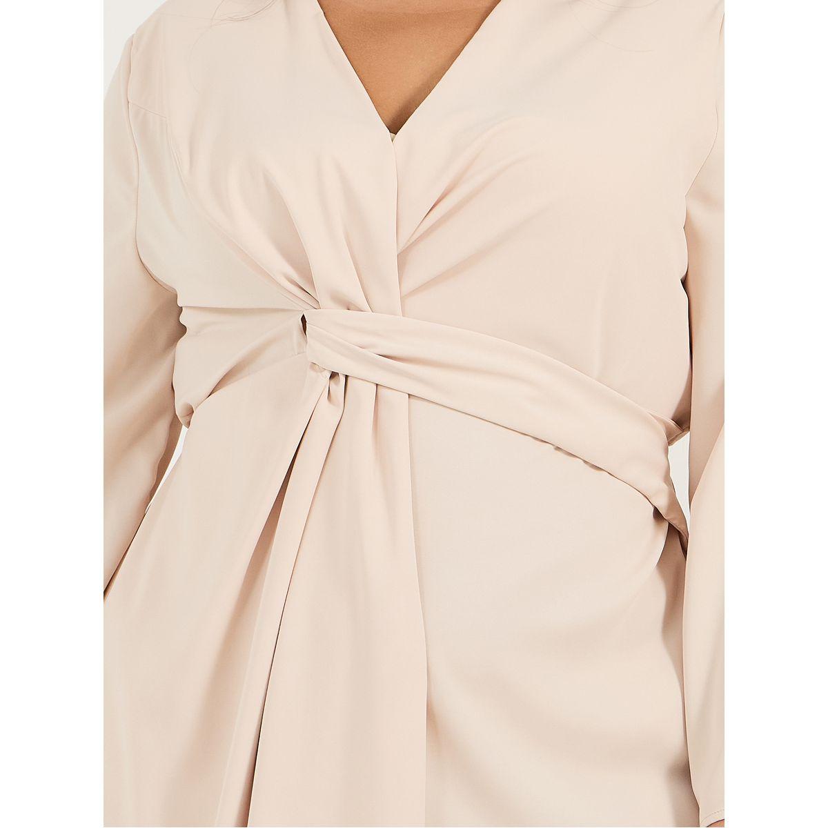 Styli Plus Size Solid Long Sleeves Wrap Front Midi Dress-women-clothing-dresses-image-3