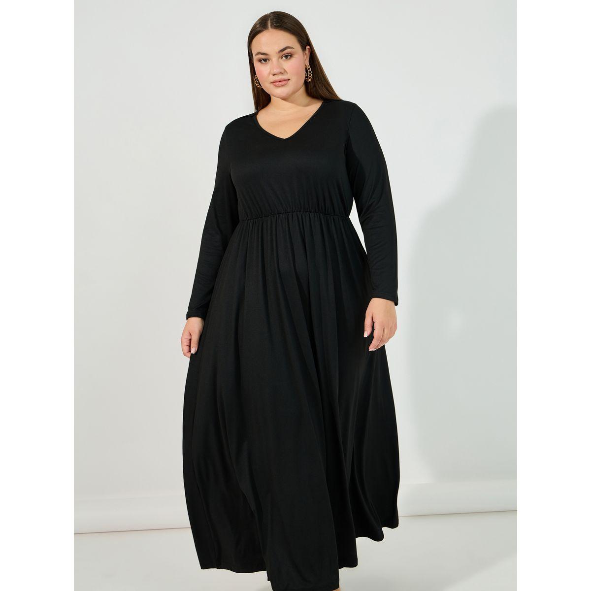 فستان طويل بمقاس كبير وتفاصيل كروشيه-women-clothing-dresses-image-2