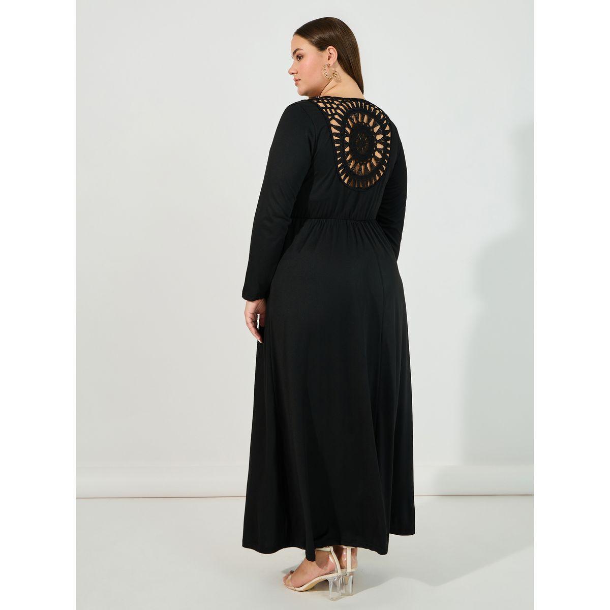فستان طويل بمقاس كبير وتفاصيل كروشيه-women-clothing-dresses-image-3