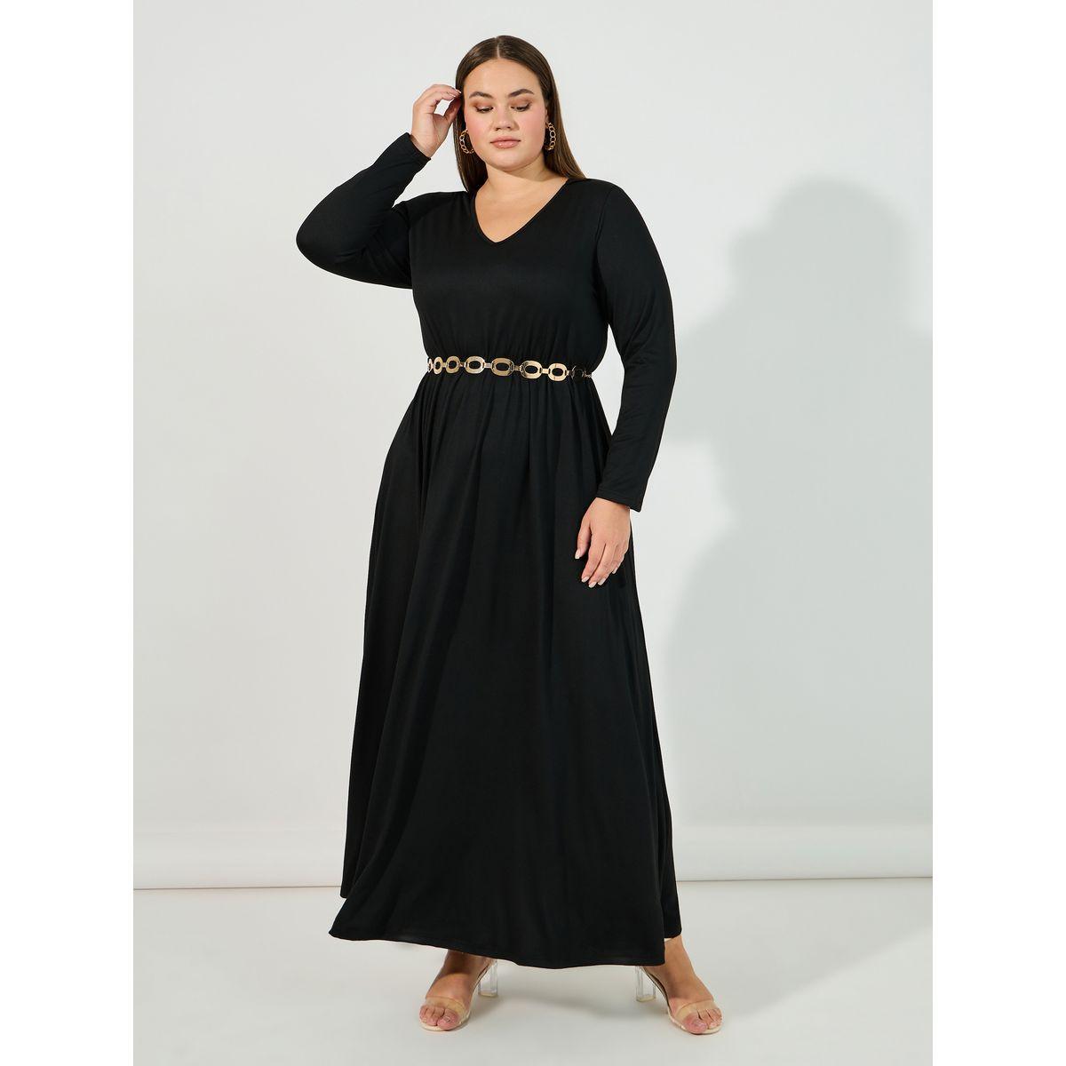 فستان طويل بمقاس كبير وتفاصيل كروشيه-women-clothing-dresses-image-5